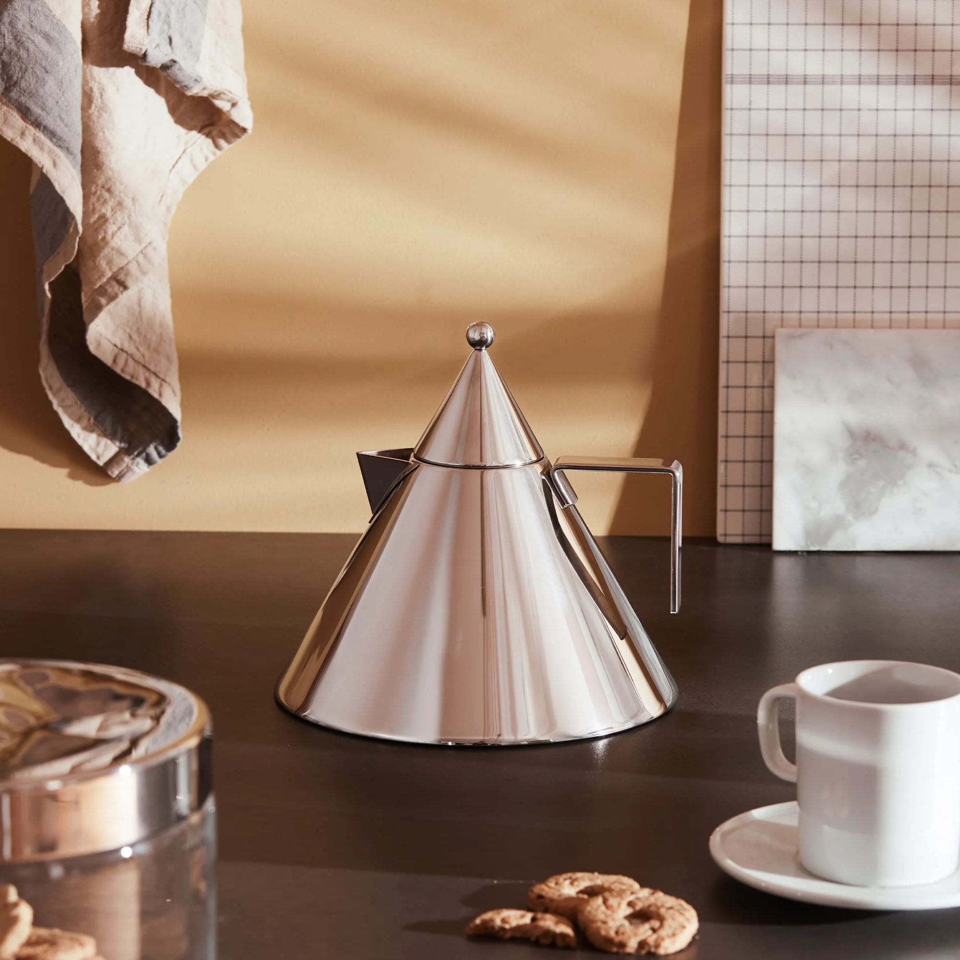 Alessi Il Conico Czajnik, Srebrny, 2l