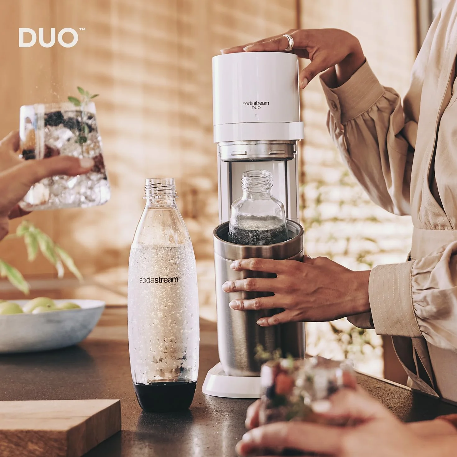 Sodastream Duo Saturator, Biały, 44 cm