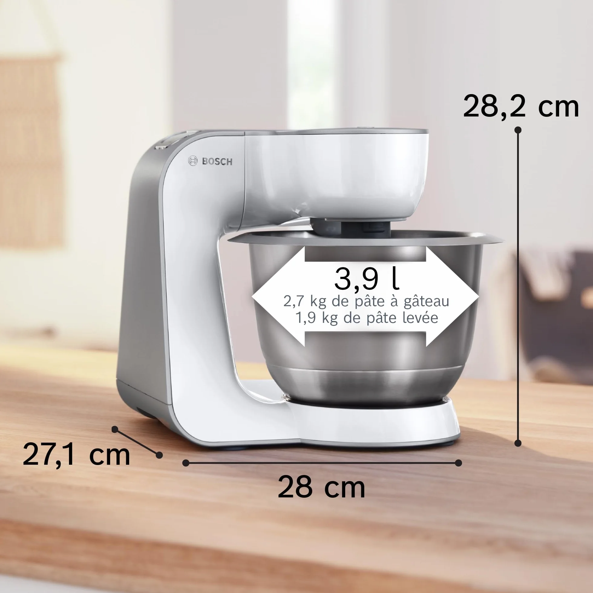 Bosch Robot kuchenny Serie 4 MUM58200, stal nierdzewna, miska, trzepaczka, hak do zagniatania