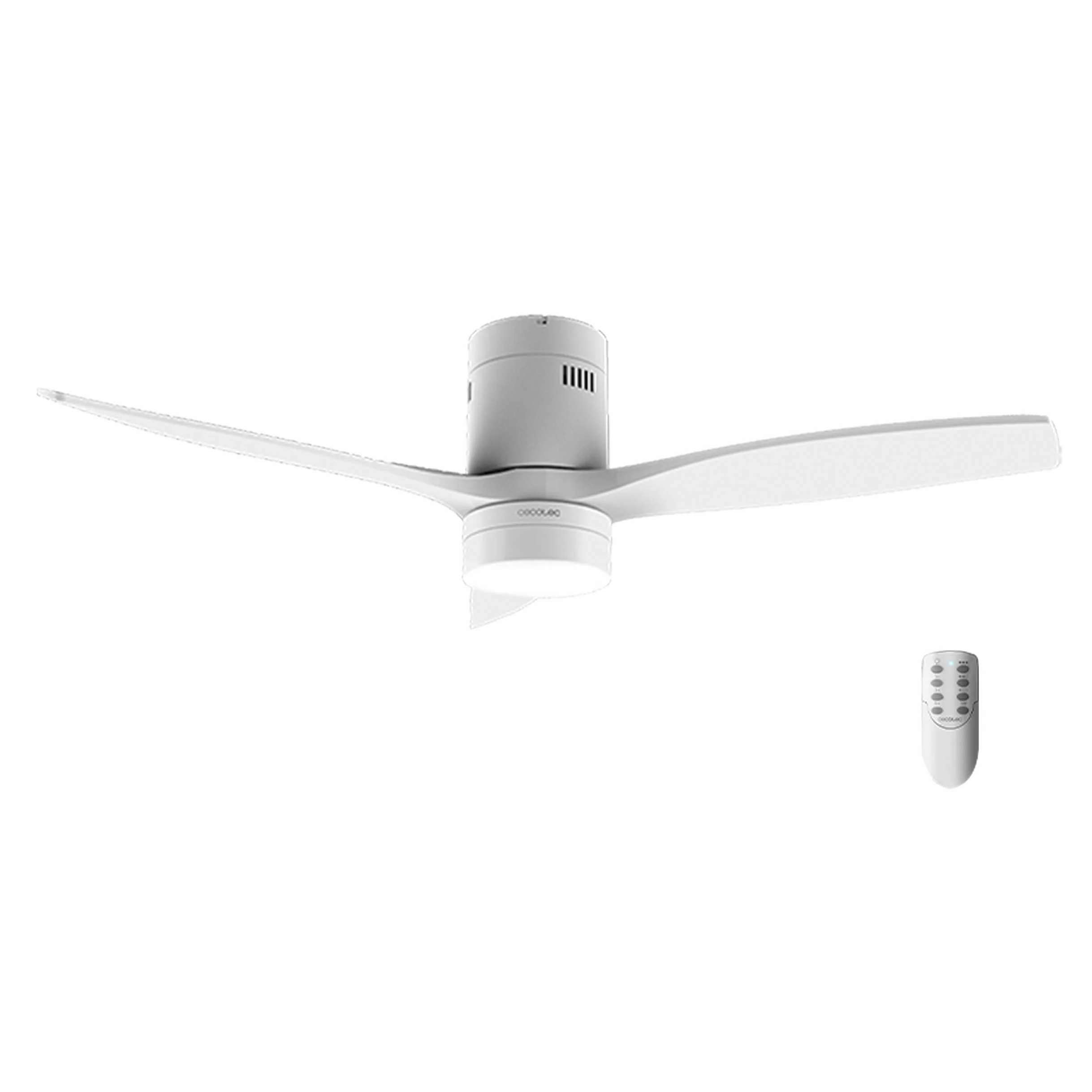 Cecotec Energysilence Aero 5600 Classic biały wentylator sufitowy LED 40 W, silnik prądu stałego, średnica 132 cm, 3 łopatki, LED 18 W, timer, 6 prędkości, pilot zdalnego sterowania, funkcja lato/zima