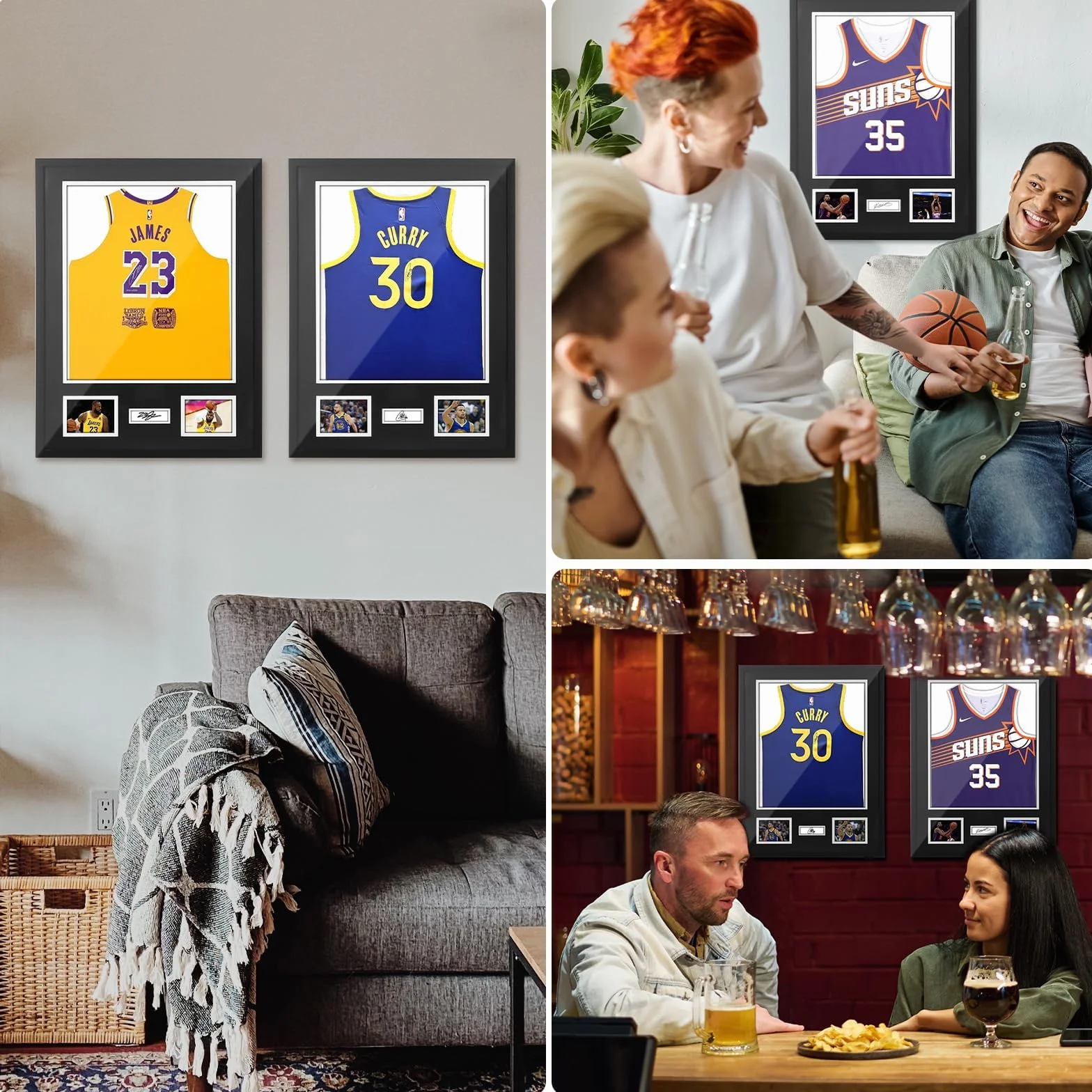 Aluminiowa Ramka na Koszulkę Piłkarską 60×80 cm DIY do Montażu na Ścianie