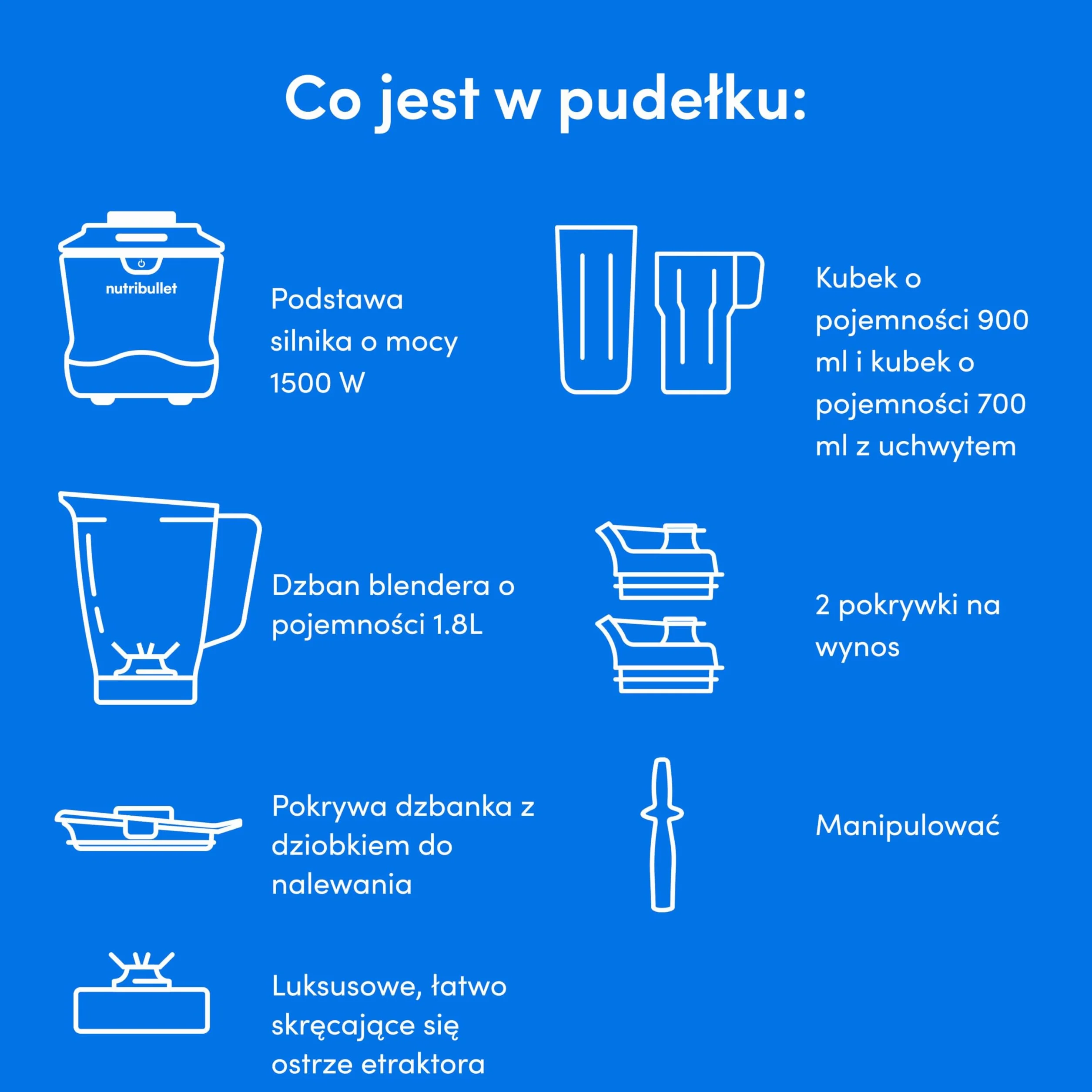 Nutribullet SmartSense Blender Combo NBF550DG z 5 zmiennymi prędkościami, funkcją pulsu, kubek 946 ml i 710 ml z uchwytem, inteligentny cykl automatyczny, pokrywa To-Go, 1500 W, czarny