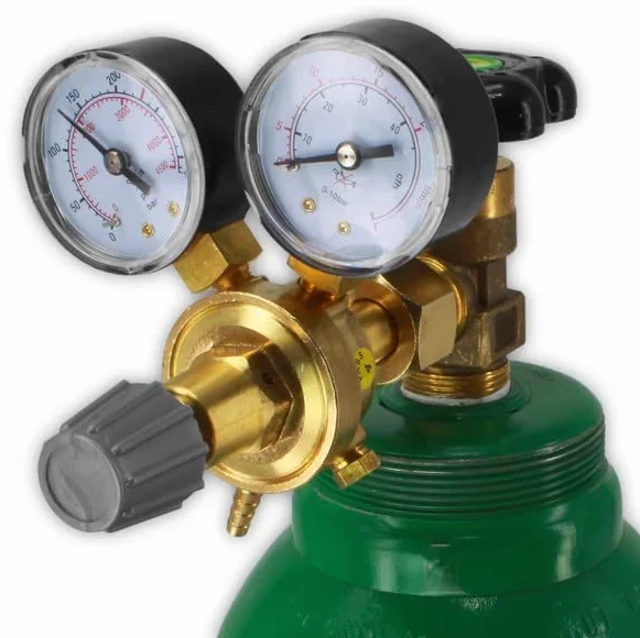 Butla gazowa z argonem CO2 8 l 1,5 m3 z regulatorem Exakt Vogelmann, butla gazowa do spawania, regulator spawania gazowego