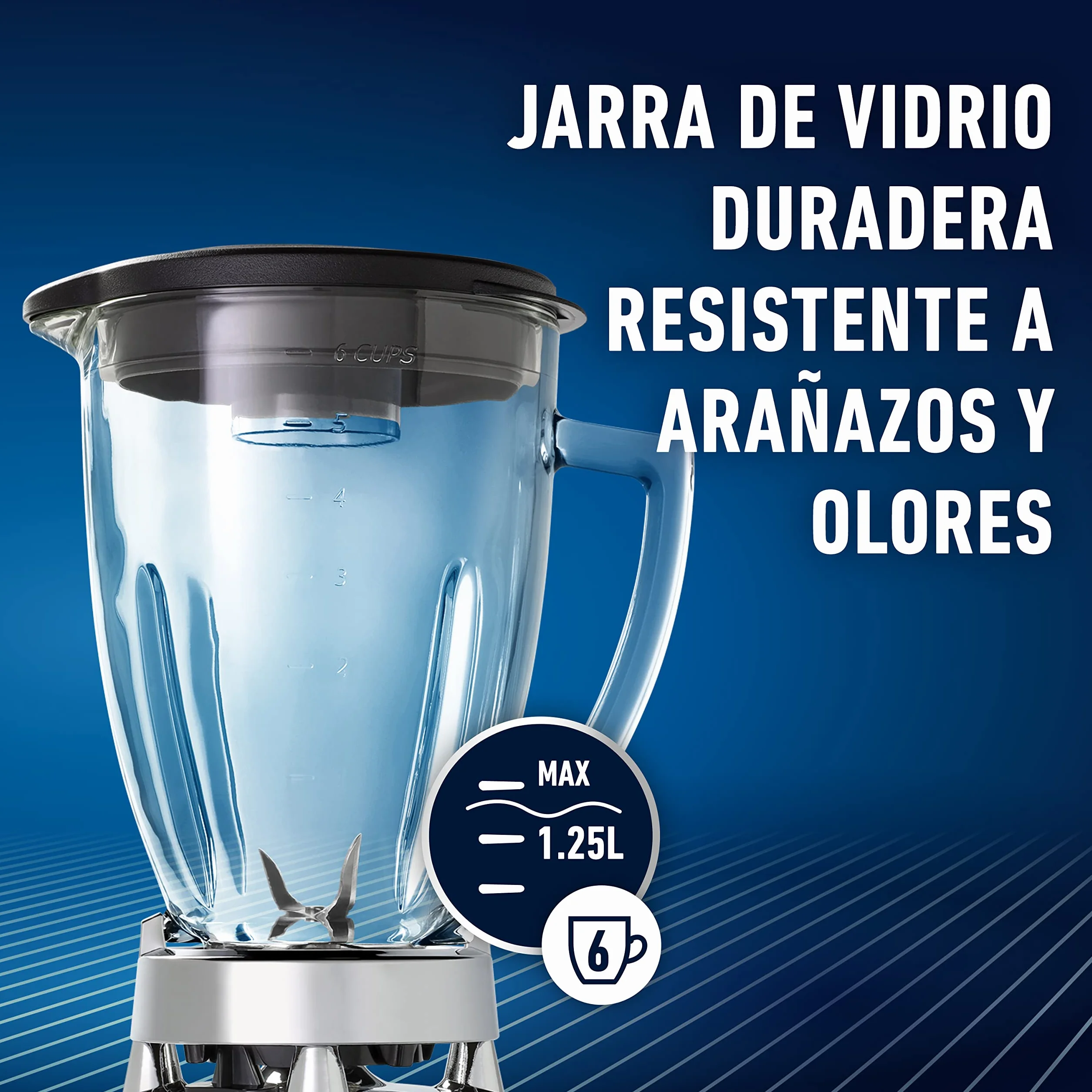 Oster Klasyczny blender z 3 prędkościami zdejmowane ostrza ze stali nierdzewnej trwała szklana miska odporna na zarysowania i zapachy 1,25 l 600 W Szara