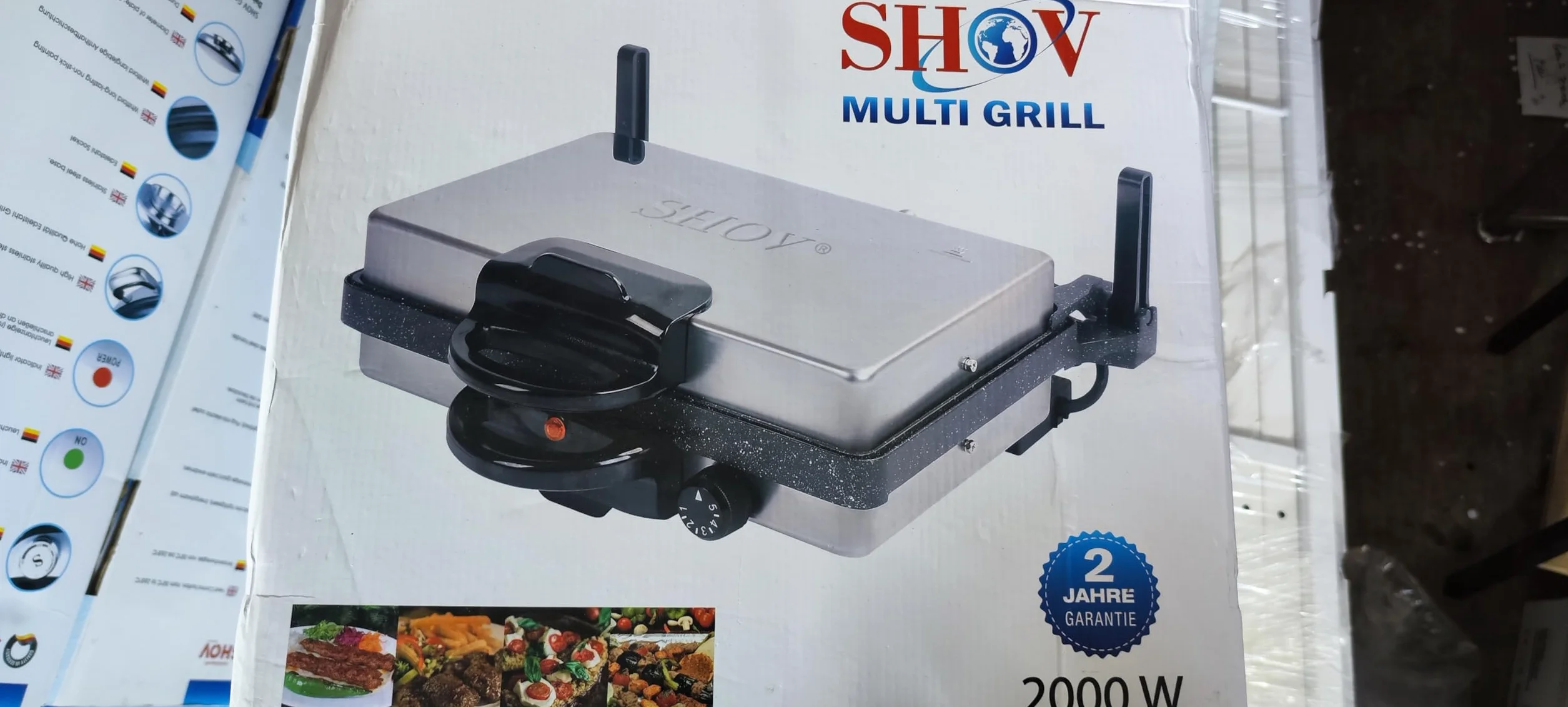 SHOV TANDUR Grill Kontaktowy Multi Grill Toster z lub bez rolki kasety TAVA i granitu lub teflonu do wyboru (granit)