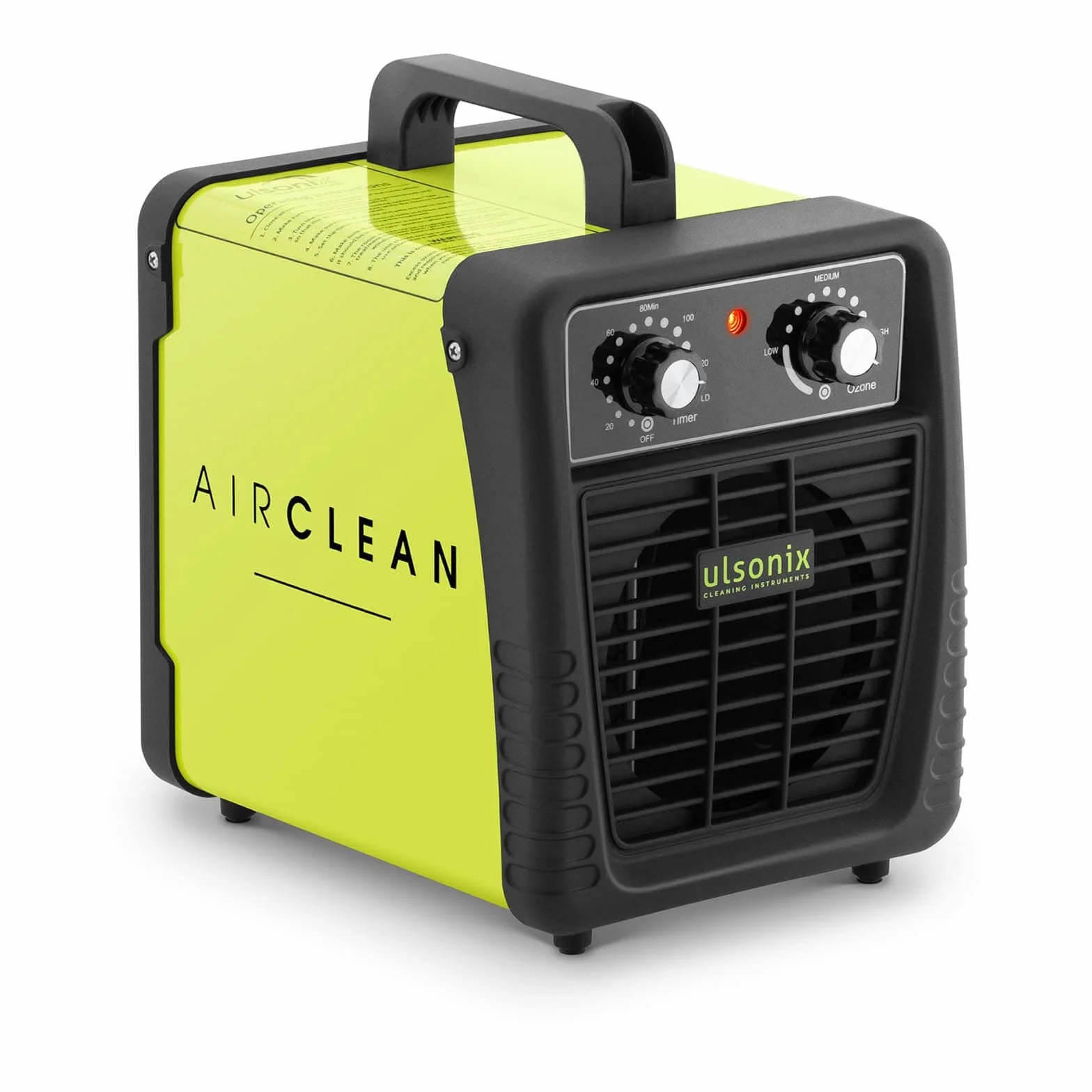 Przemysłowy generator ozonu, oczyszczacz powietrza, sterylizator ozonu, timer 10000 mg/h 95 W AIRCLEAN 10G-ECO (timer 60 min, stal malowana proszkowo, filtr ze stali nierdzewnej)