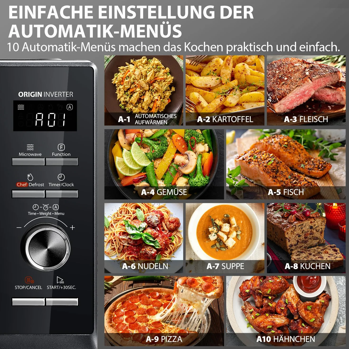 Toshiba Kuchenka mikrofalowa kombinowana 6 w 1 z AirFry, 26 litrów, szef kuchni, gotowanie na parze, 10 poziomów mocy, automatyczne menu, kuchenka mikrofalowa 900 W, grill 1000 W, czarny/MW3-AC26SFI
