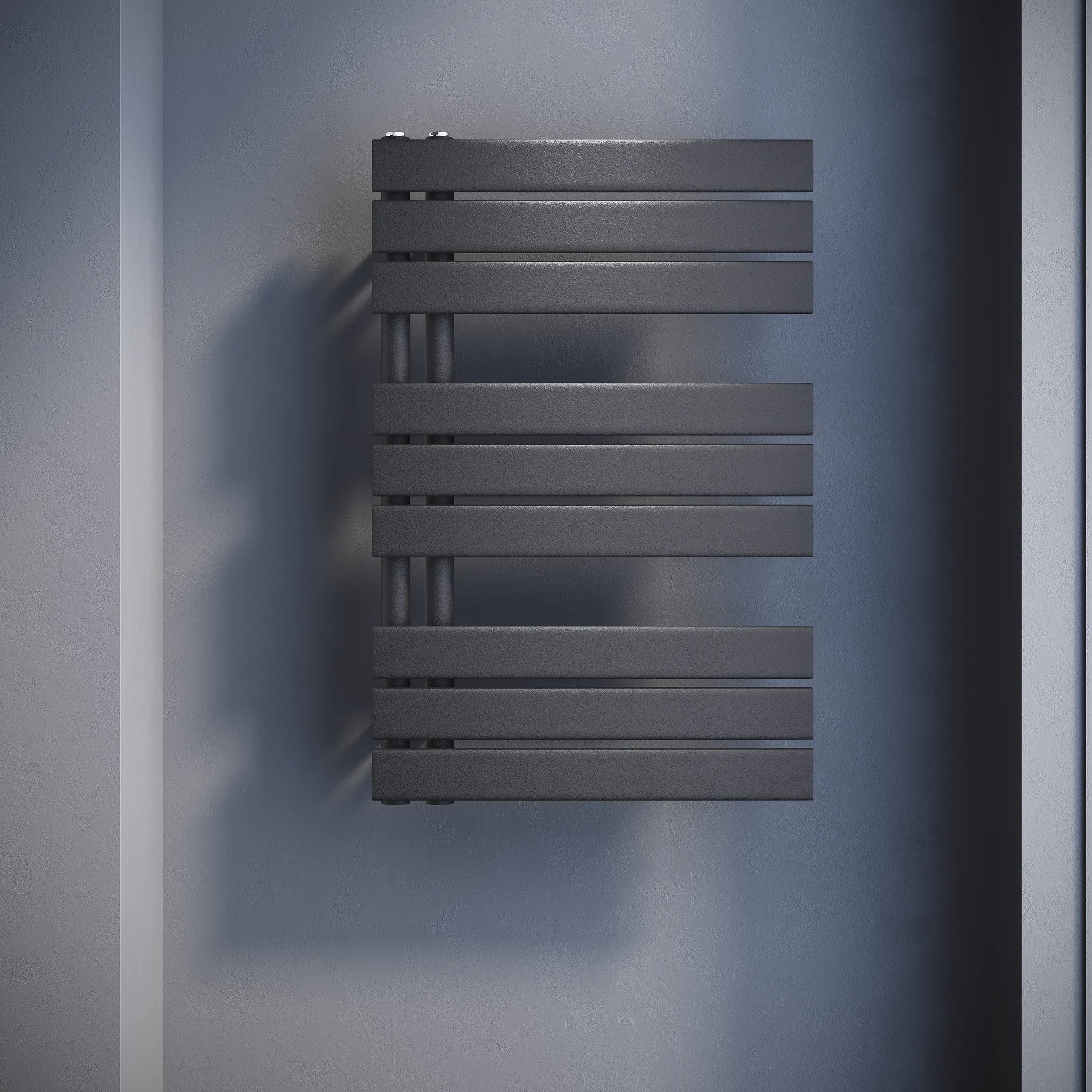 SONNI Grzejnik łazienkowy płaski 762 x 500 mm antracyt 679 W przyłącze boczne