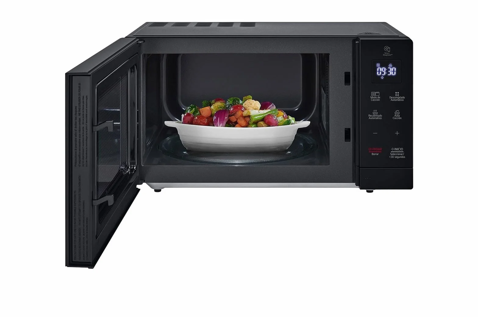 LG MH7032JAS kuchenka mikrofalowa (30 l, 1000 W) z grillem (wyświetlacz LED, 28 automatycznych programów, łatwa pielęgnacja), czarna