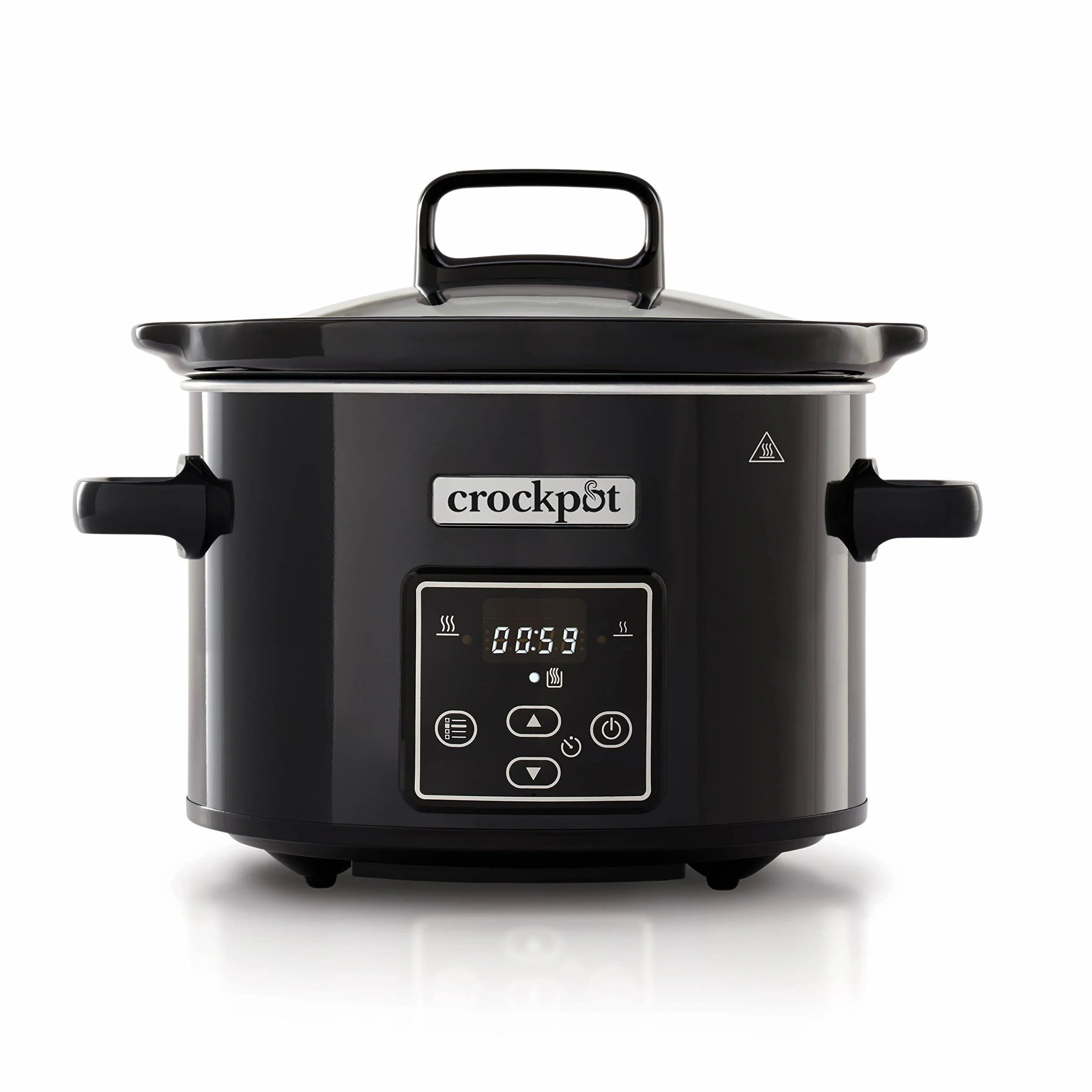 Crock-Pot wolnowar cyfrowy CSC061X, 2.4 l czarny, wyjmowana misa kamionkowa, garnek cyfrowy, cyfrowy panel sterowania, 2 poziomy temperatury, funkcja podgrzewania