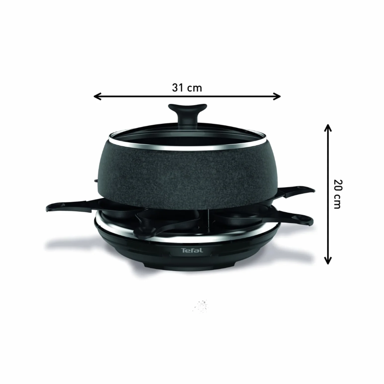 Tefal Raclette & Fondue Cheese'n Co RE12C8 elektryczny grill raclette z fondue dla 6 osób 6 patelni