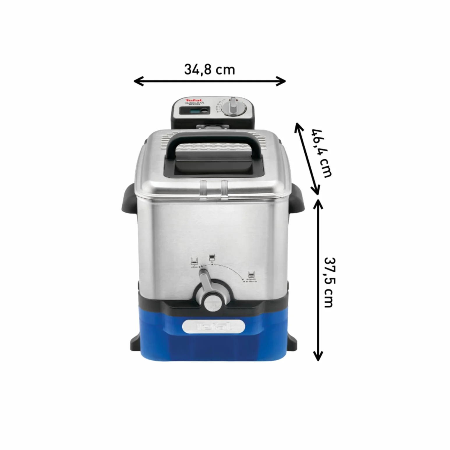 Tefal FR8040 Pro Inox & Design Frytkownica, Stal Szlachetna, 2300 W, 3,5 l, Srebrny/Czarny