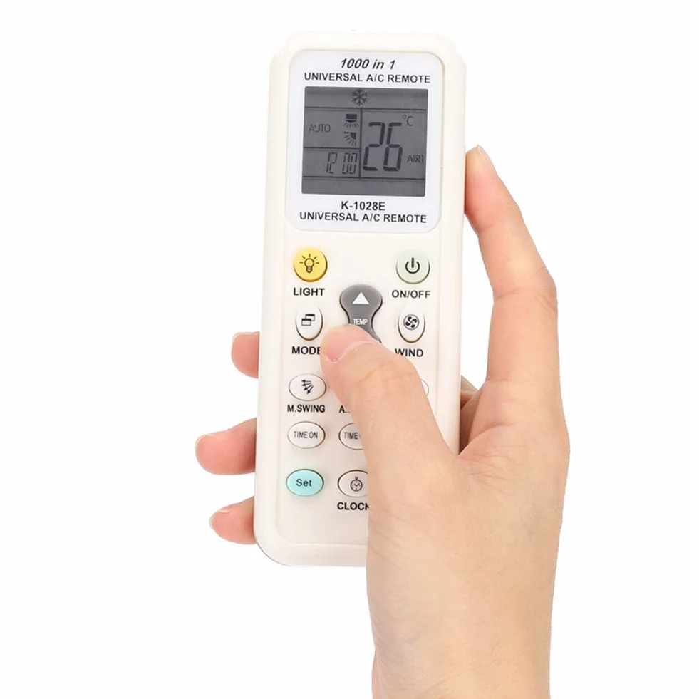 Przenośny uniwersalny inteligentny pilot zdalnego sterowania do klimatyzatora uniwersalny pilot na prąd zmienny do klimatyzatora regulator zamienny K‑1028E