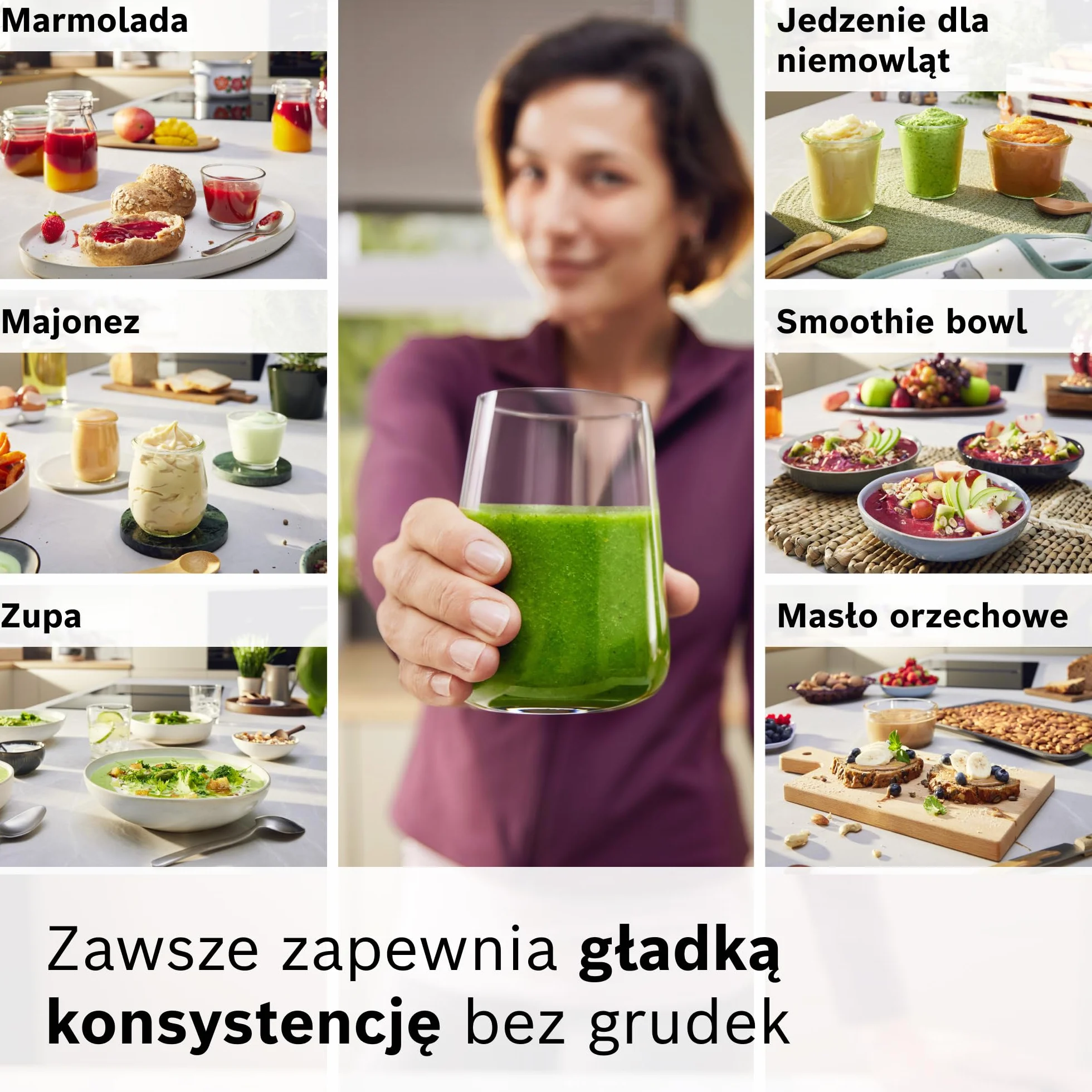 Bosch, blender ręczny, ErgoMaster Serie 8, silnik 1500 W, intuicyjna regulacja prędkości, 6-ramienne ostrze, akcesoria w zestawie, stal nierdzewna, MSM8M930