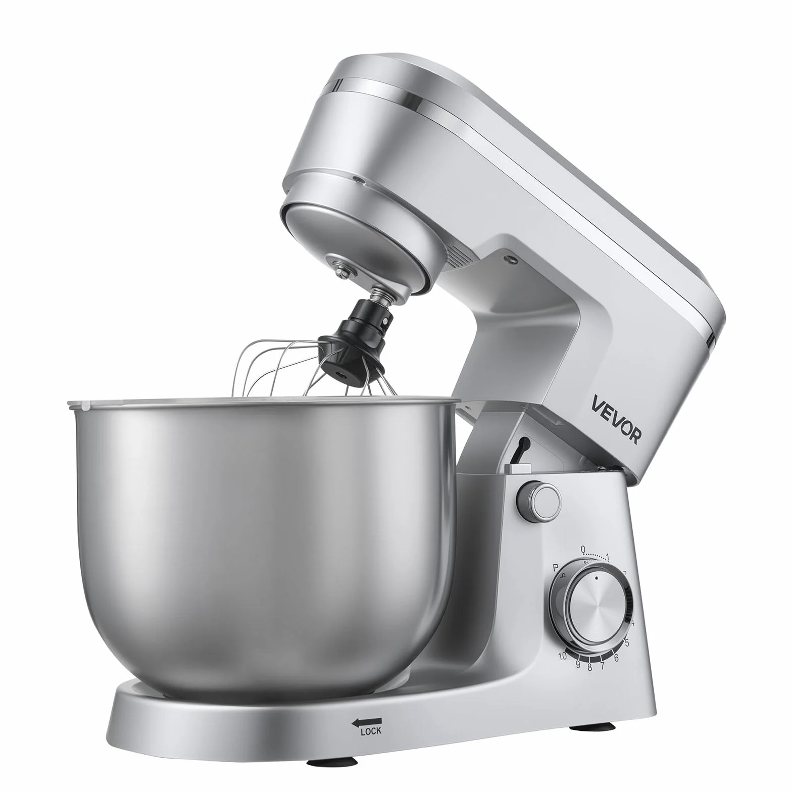 VEVOR Regulowany blender stojący robot kuchenny 1500 W 5,7 l stal nierdzewna 10 prędkości
