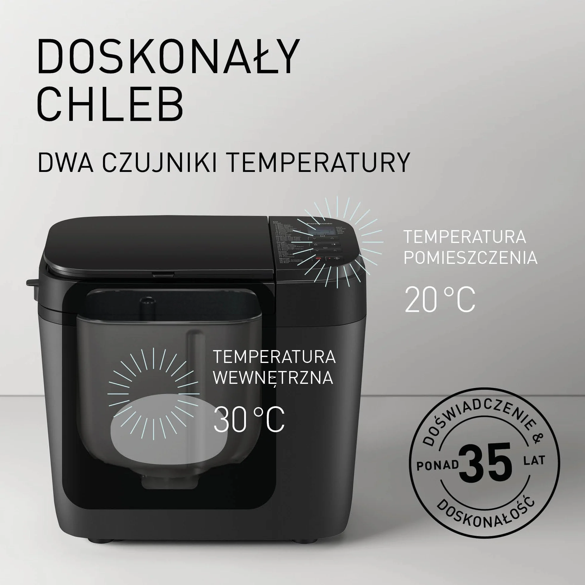 Panasonic SD-R2530 wypiekacz do chleba (30 programów wypieku, 2 czujniki temperatury, cyfrowy timer do 13h, 3 rozmiary bochenka, dozownik bakalii), czarny