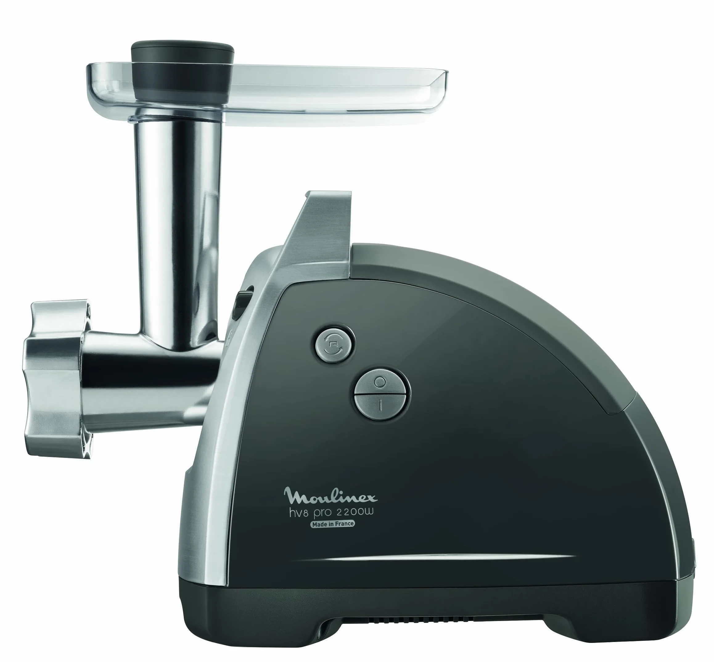 Moulinex ME6868 Meat Mincer maszynka do mięsa | 2200 W | 4 akcesoria w zestawie | bezpieczny system odwrotny | czarny/srebrny