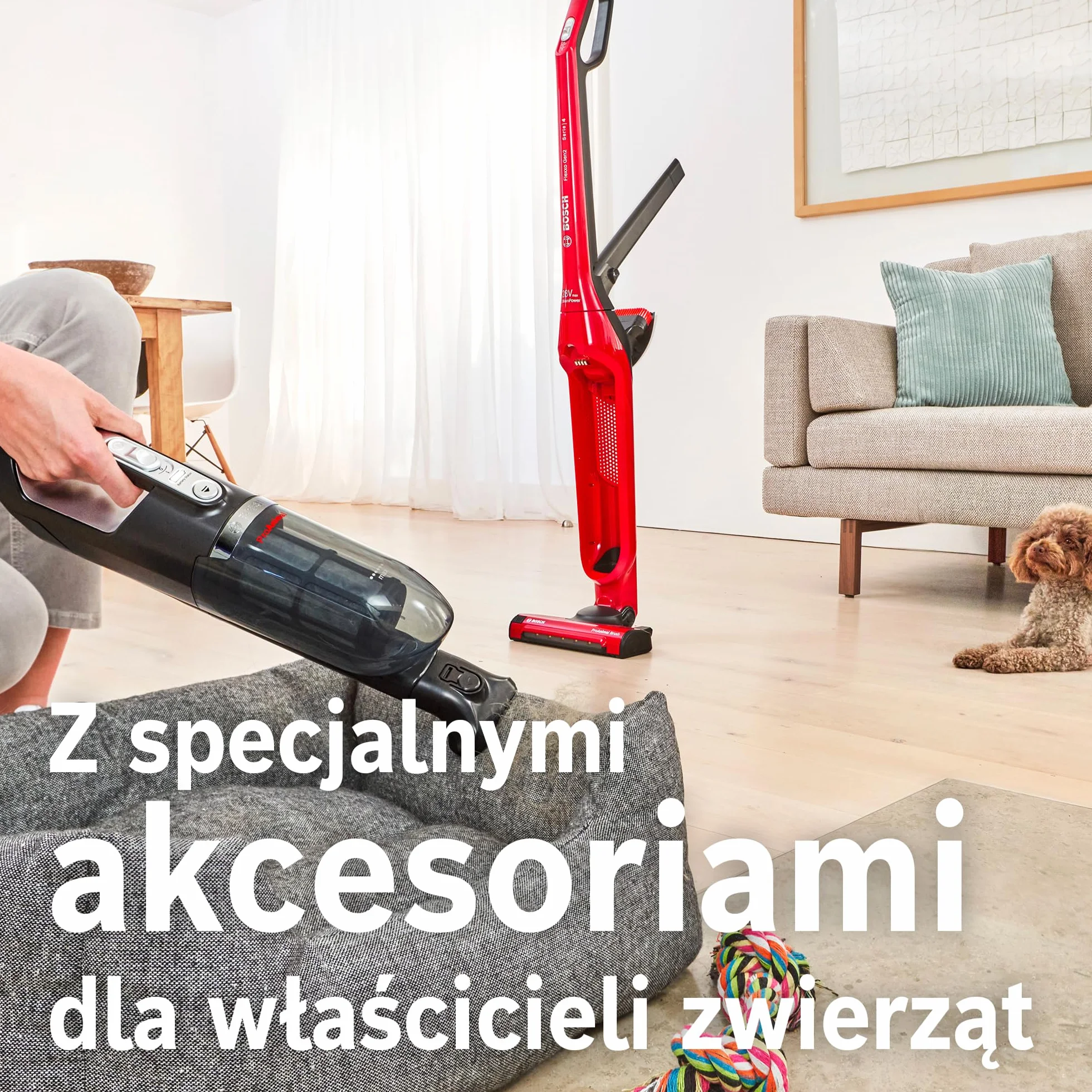 Bosch Flexxo Gen2 Serie 4 ProAnimal BBH3ZOO28 Bezprzewodowy Odkurzacz Ręczny i Pionowy 2w1 28 Vmax