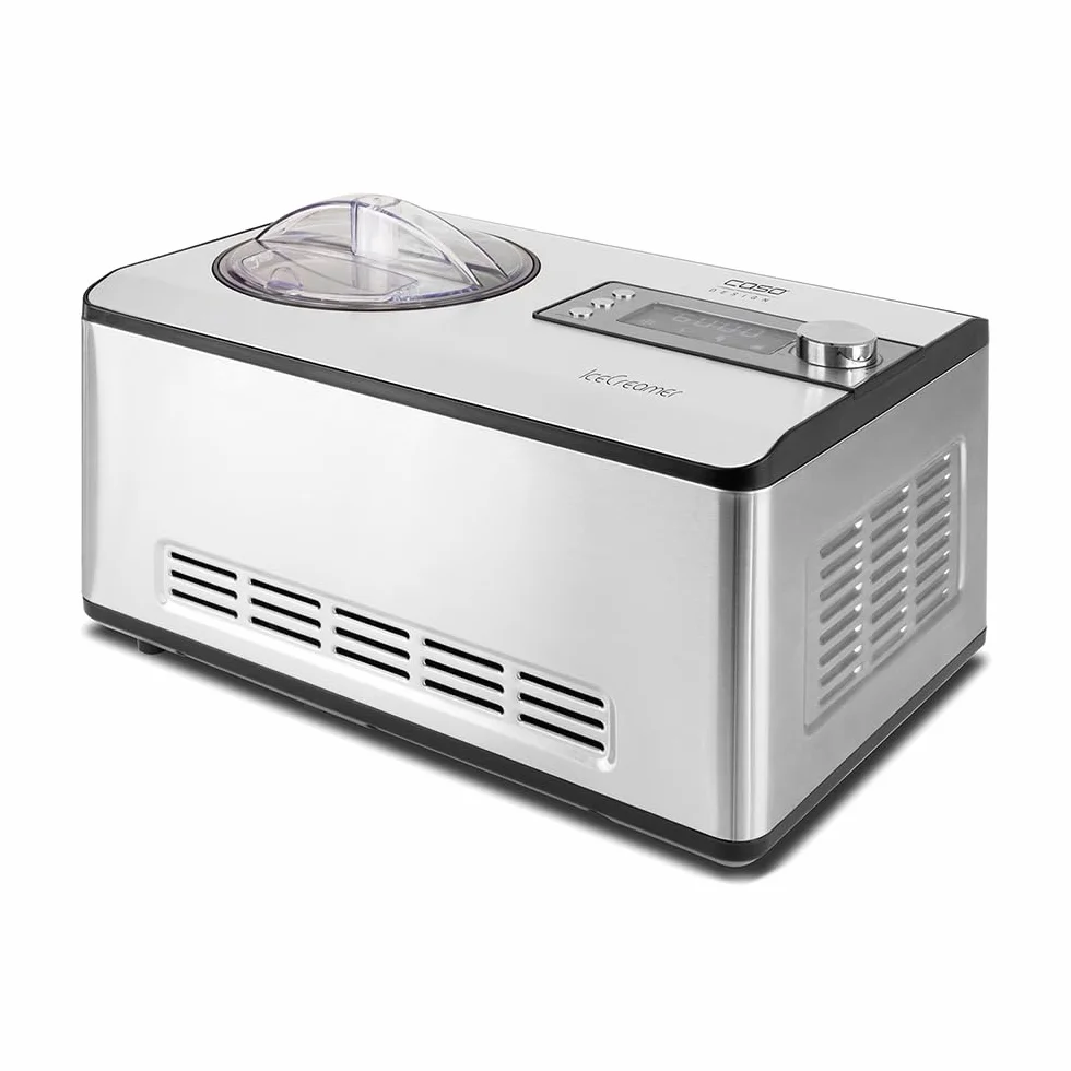 CASO Ice Creamer – 2 w 1 designerska maszyna do lodów i jogurtów z technologią kompresorową, nie wymaga wstępnego chłodzenia, produkuje do 2 l lodów, lodów lub jogurtów