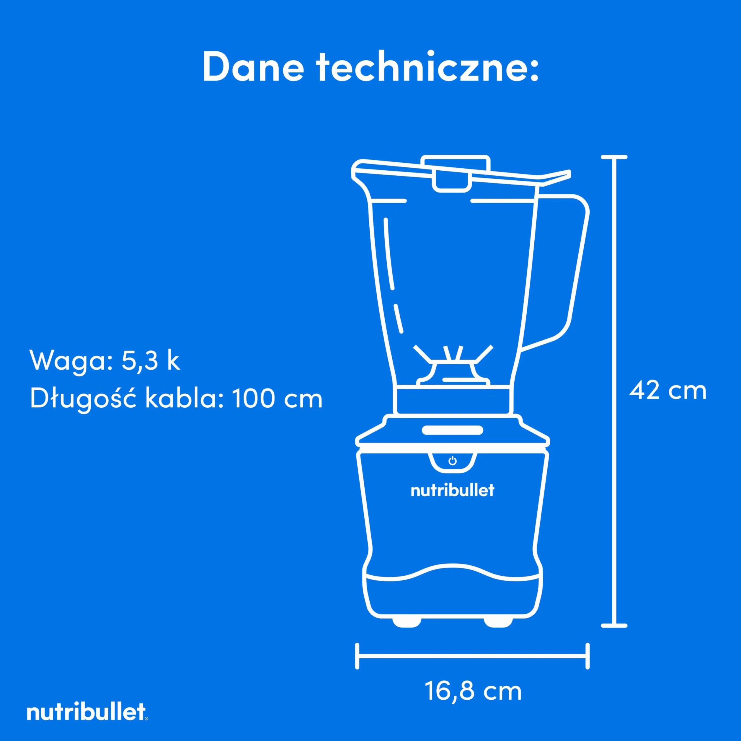 Nutribullet SmartSense Blender Combo NBF550DG z 5 zmiennymi prędkościami, funkcją pulsu, kubek 946 ml i 710 ml z uchwytem, inteligentny cykl automatyczny, pokrywa To-Go, 1500 W, czarny