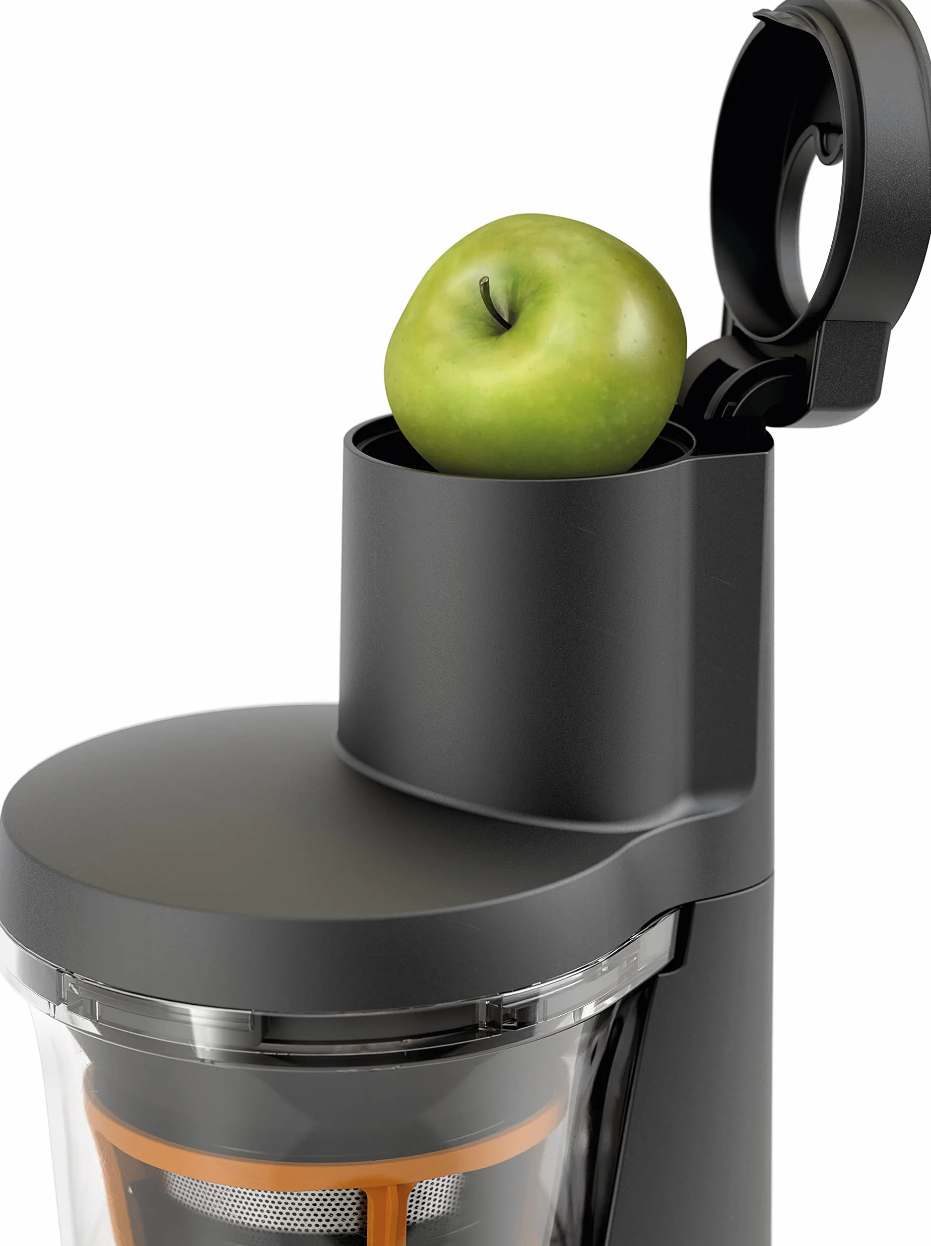 Kenwood PureJuice JMP85.00SI, wyciskarka wolnoobrotowa, dwie tuby XL na całe owoce, niskie obroty dla zachowania wartości odżywczych z przetwarzanych składników, 230 W, srebrny