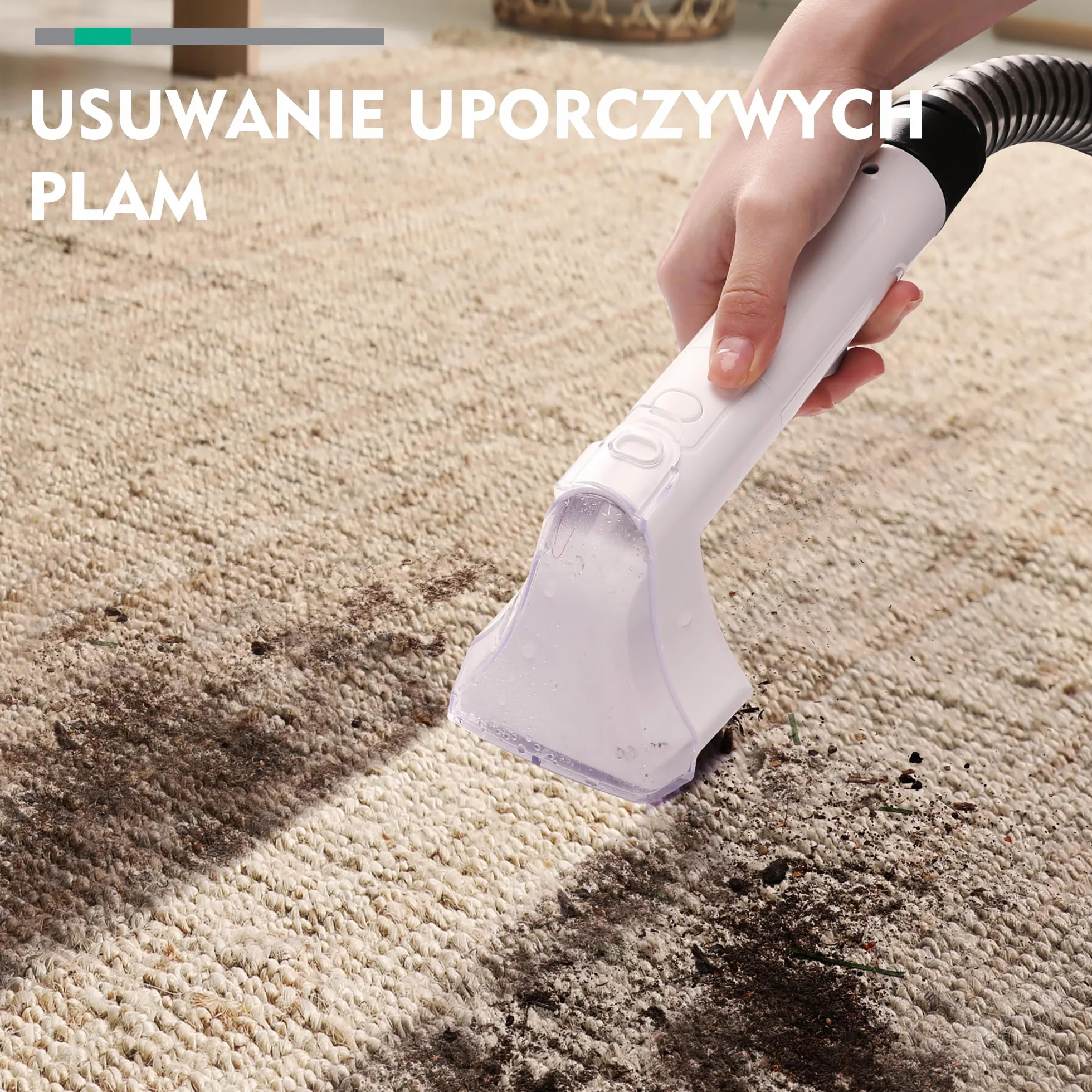 HAUSHOF StainZapper Środek do czyszczenia dywanów 400 W do natryskiwania, szorowania i odkurzania, do czyszczenia dywanów i dywanów z podwójnymi zbiornikami do zasłon i poduszek, zwierząt domowych