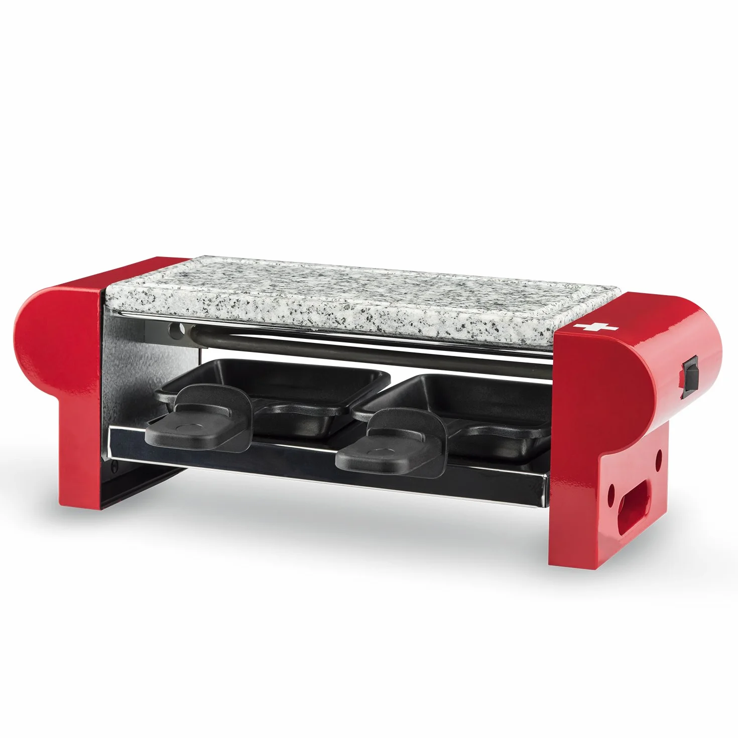 H.Koenig RP2 Raclette dla 2 osób z grillem kamiennym 350 W czerwony