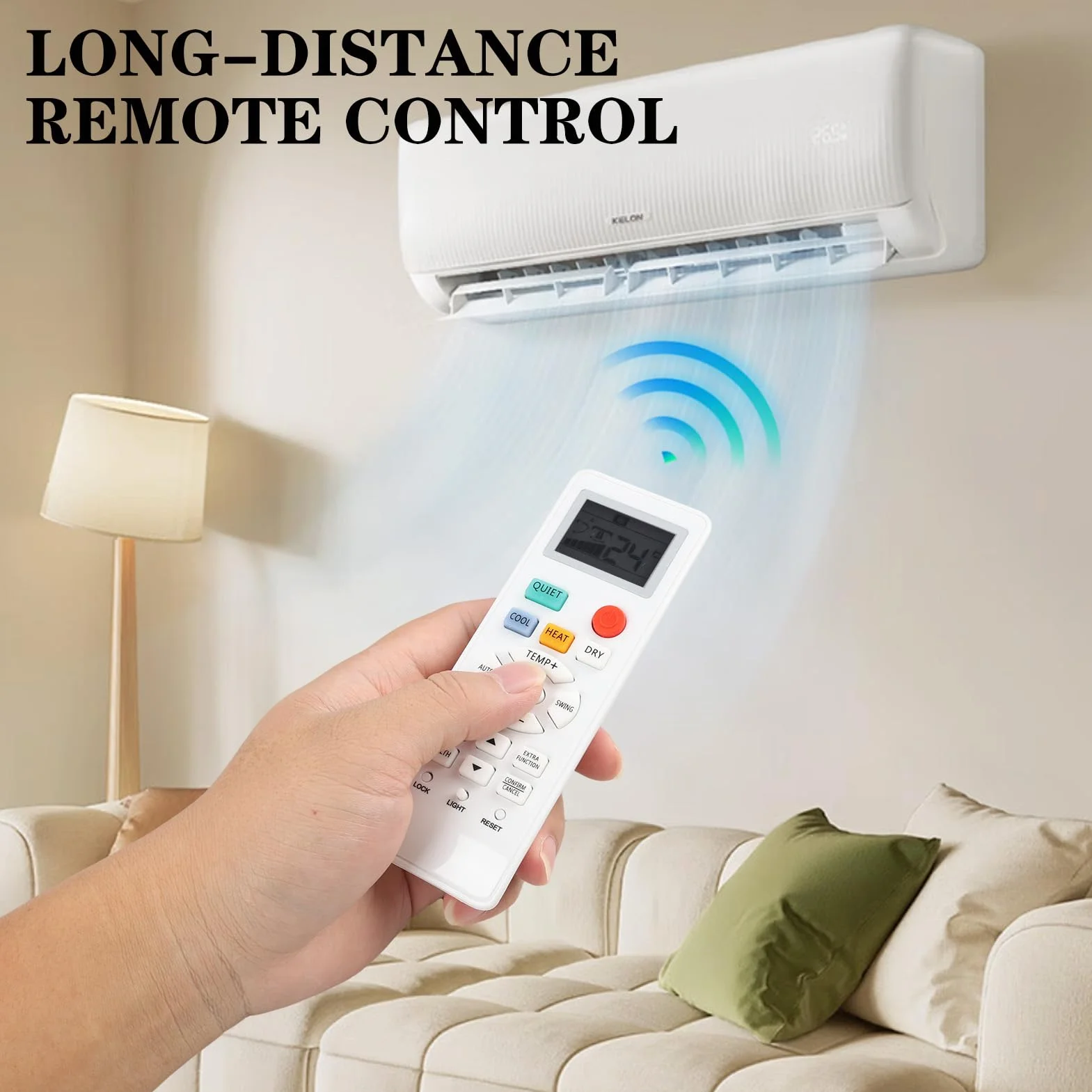 Pilot kompatybilny z klimatyzacją Haier YR-HD01, YL-HD04, YR-HD06, YL-HD02, HA-0361, zamiennik pilota z funkcją timera, ergonomiczny i wysokiej jakości
