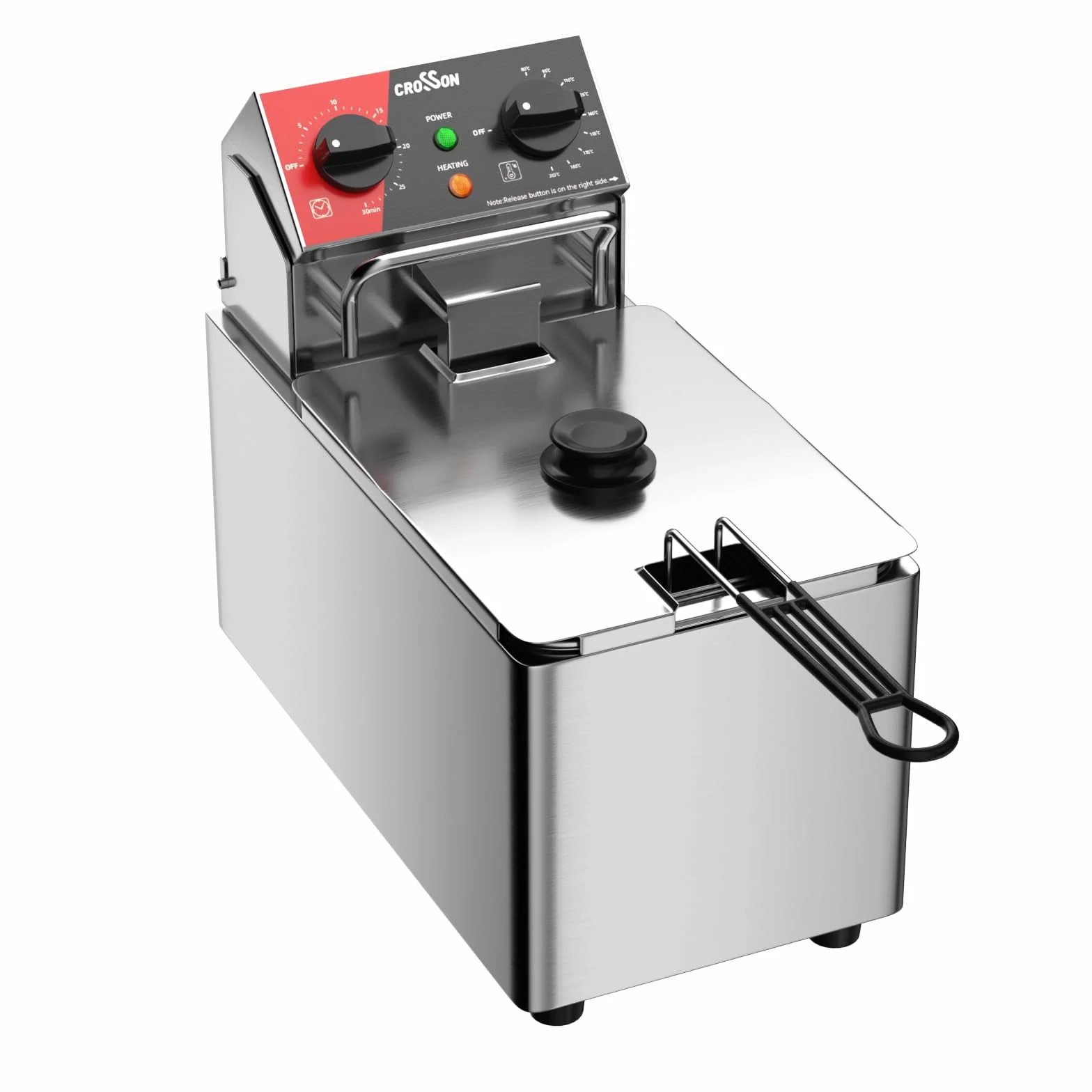 CROSSON Podwójny zbiornik 20 lbs Electric Deep Fryer (4 l pojedynczy zbiornik)
