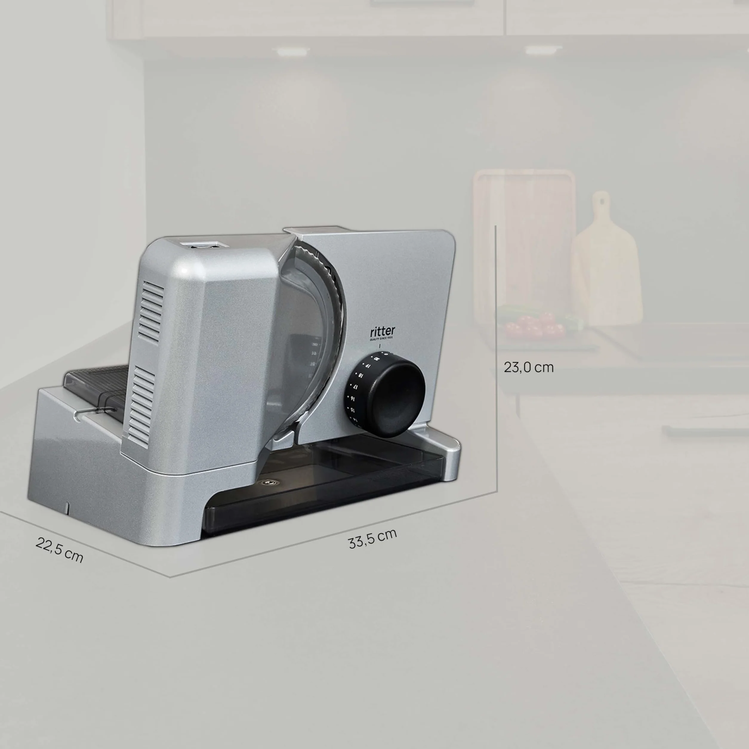 Ritter E 16 Duo Plus Krajalnica Elektryczna 65 W Metal Srebrny