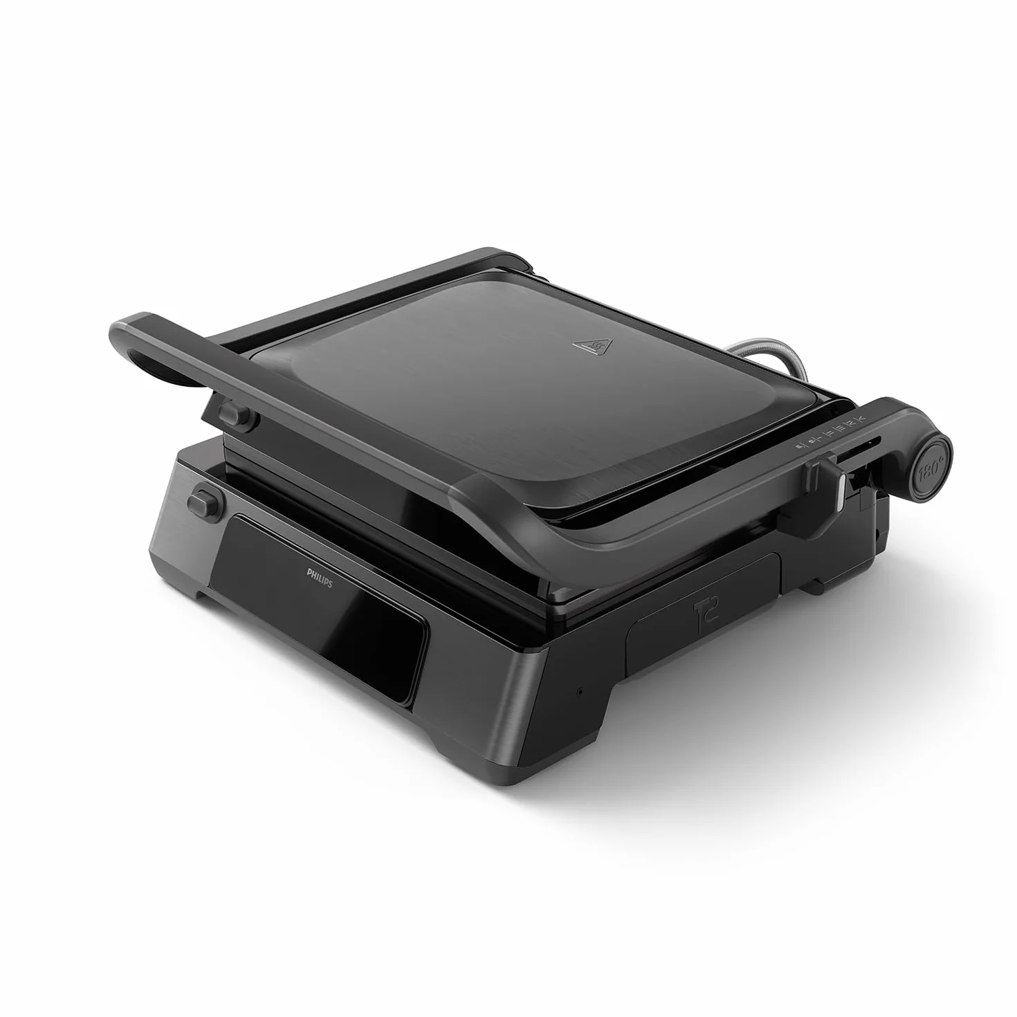 Philips Grill Elektryczny - Sonda Temperatury i 8 Zaprogramowanych Funkcji Grill z Dużą Powierzchnią Grillowania. Cyfrowa Regulacja Temperatury. Łatwy w Czyszczeniu (HD6307/70)