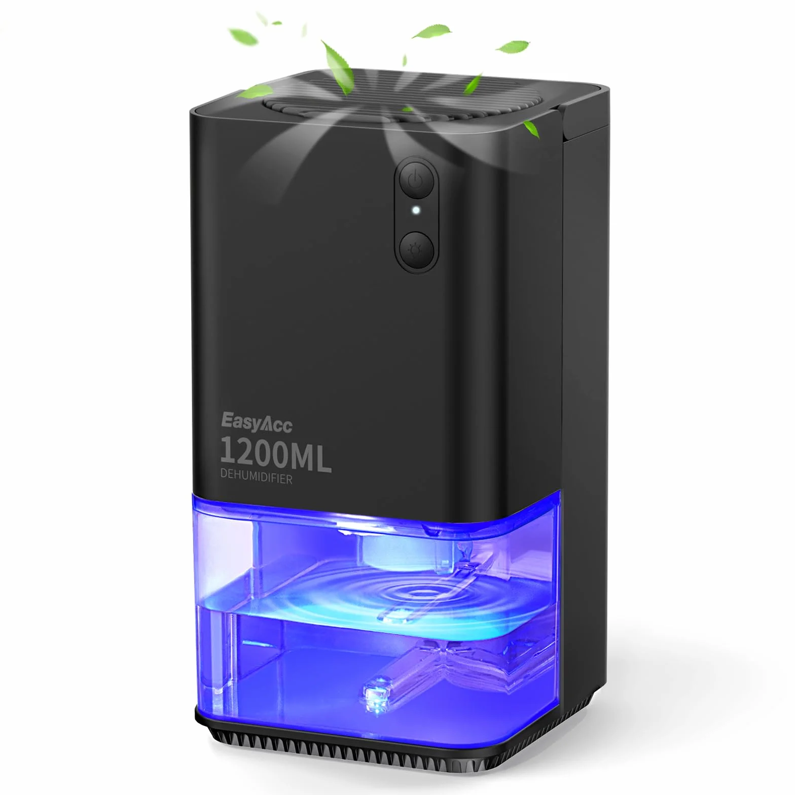 EasyAcc osuszacz powietrza, 1200 ml, elektryczny osuszacz, 0,96 kW/24H, energooszczędny, mały, cichy, przenośny osuszacz powietrza z automatycznym wyłącznikiem i trybem snu, osuszacz do biura i domu