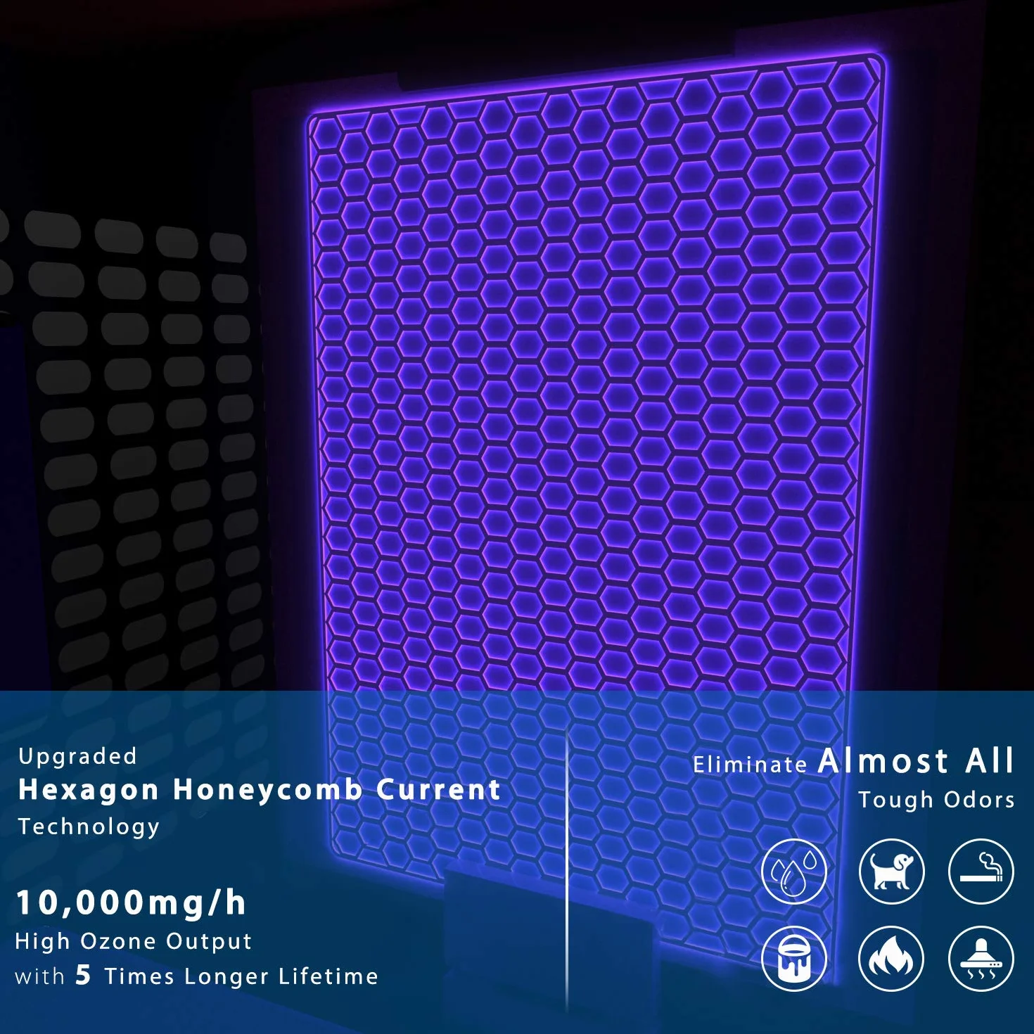 Airthereal Ma10K-Prodigi wysokowydajna maszyna do ozonu, generator ozonu do usuwania zapachów, jonizator powietrza O3 do dużych pomieszczeń, samochodów i dymu, regulowana moc i timer
