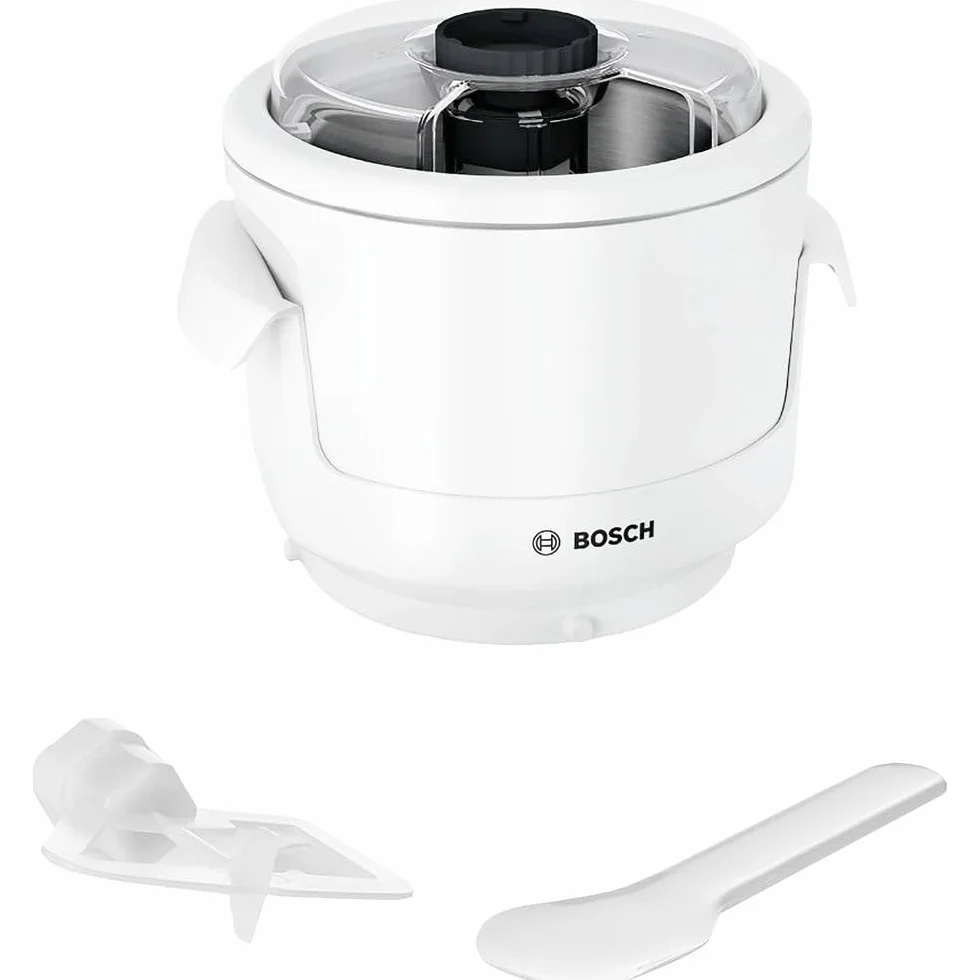 Bosch Hausgeräte MUZ9EB1 Optimum Maszyna do Lodów, Tworzywo Sztuczne, 550 ml, Biały/Czarny