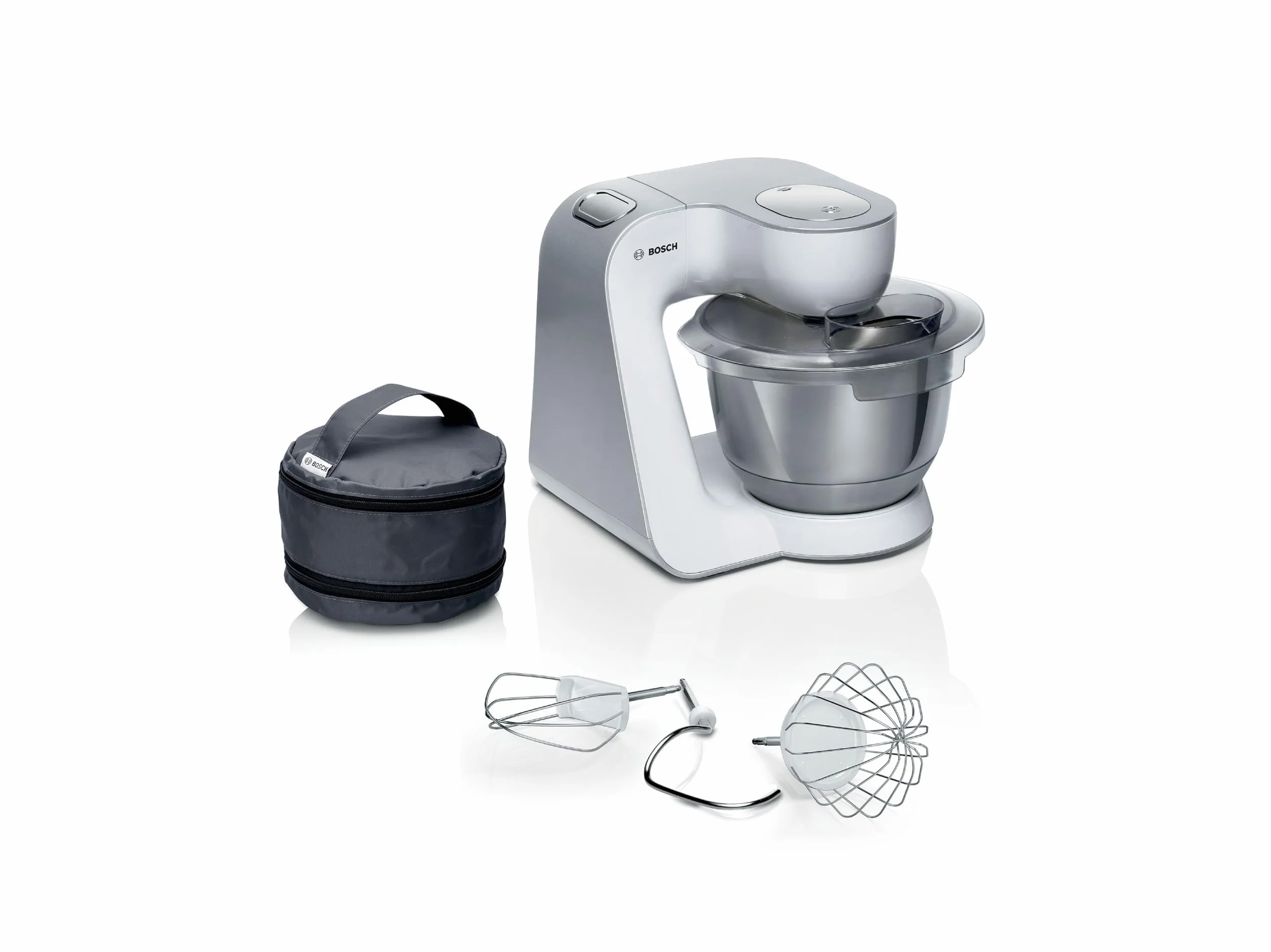 Bosch Robot kuchenny Serie 4 MUM58200, stal nierdzewna, miska, trzepaczka, hak do zagniatania