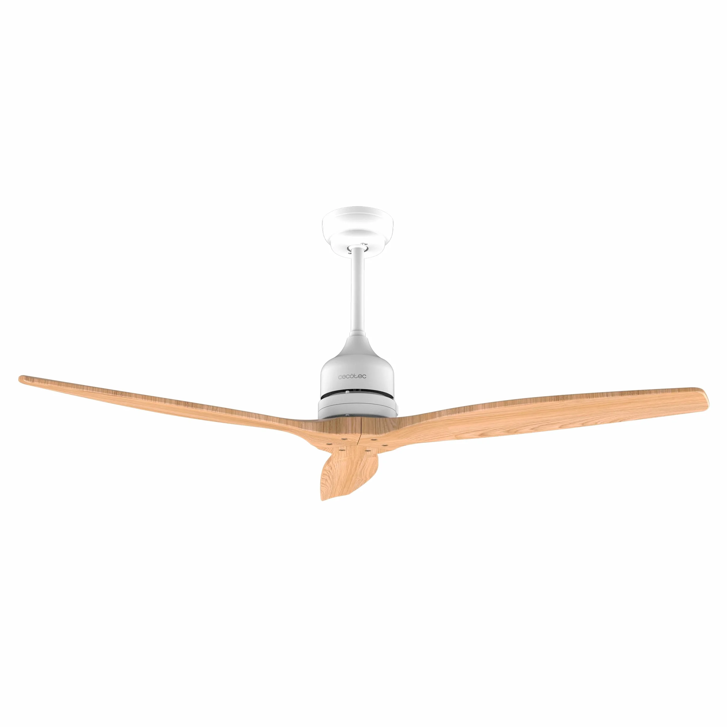 Cecotec - Wentylator sufitowy EnergySilence Aero 5270 WhiteWood - Silnik 40W DC, Średnica 132 cm, Sterowanie, Timer, 6 prędkości, Lato i zima, Regulacja wysokości 15 lub 25 cm, Cichy
