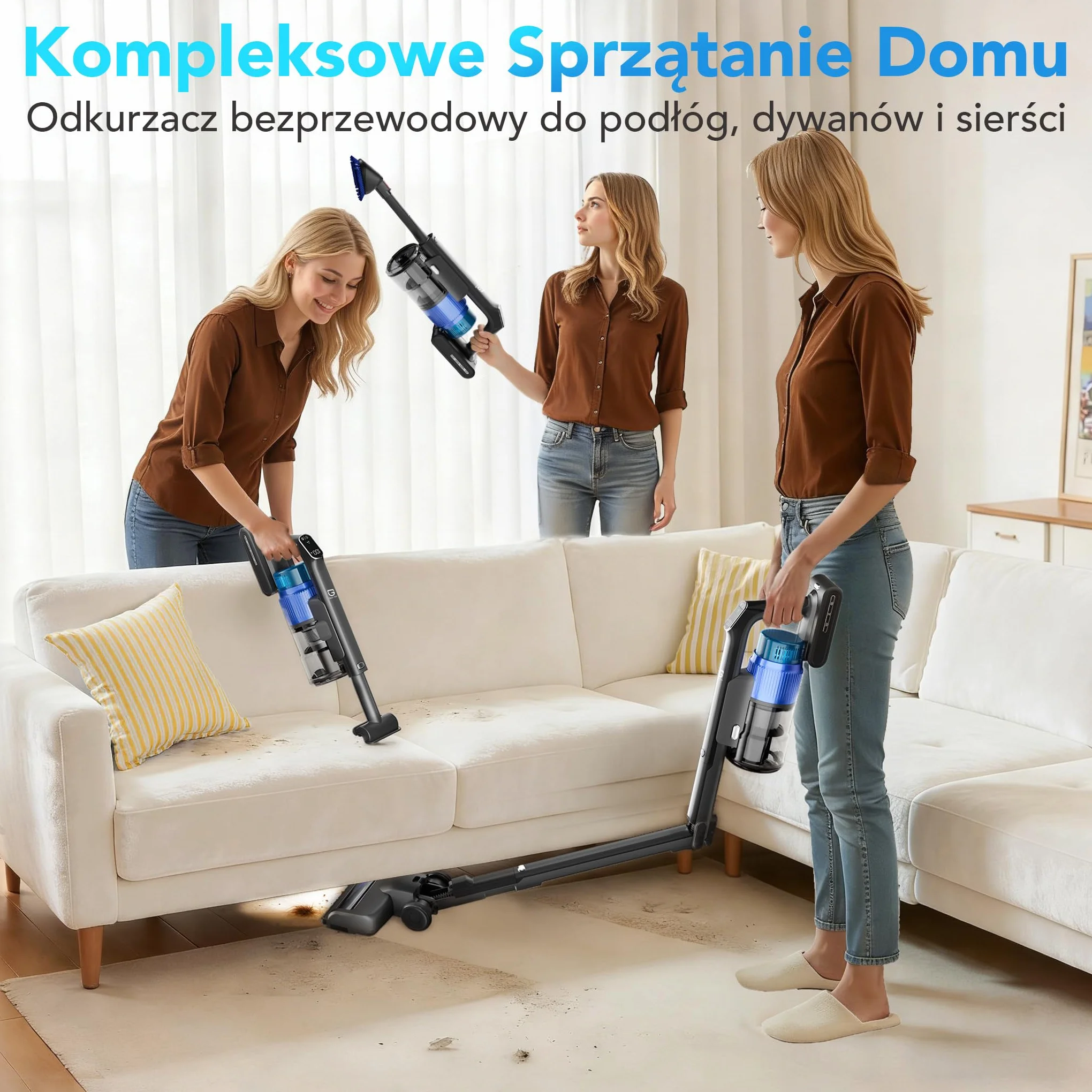Greenote GSC80 Bezprzewodowy Odkurzacz Pionowy 45KPa 600W 60 Min Składana Rura