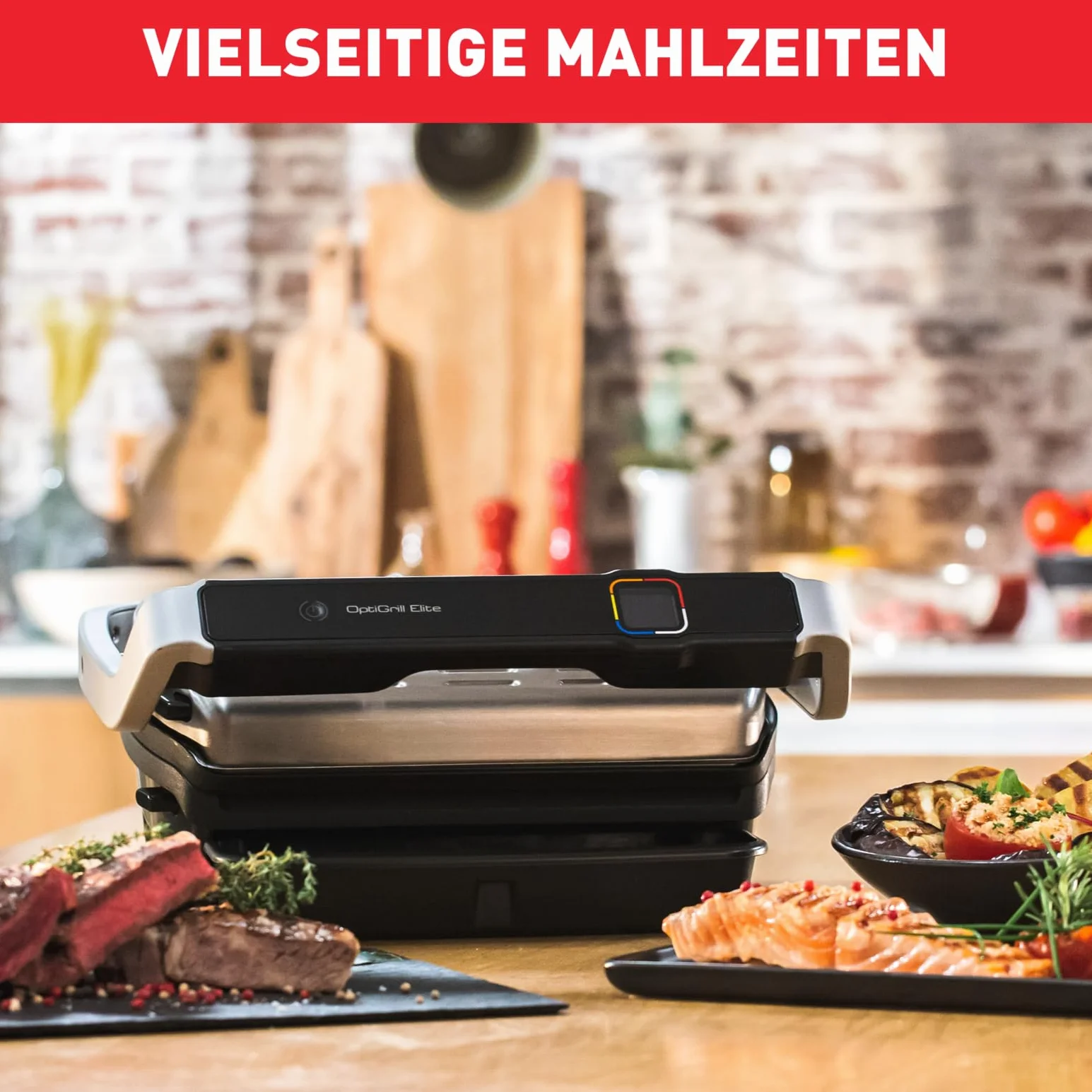 Tefal Optigrill Elite GC750D elektryczny grill 12 programów Grillboost czujnik