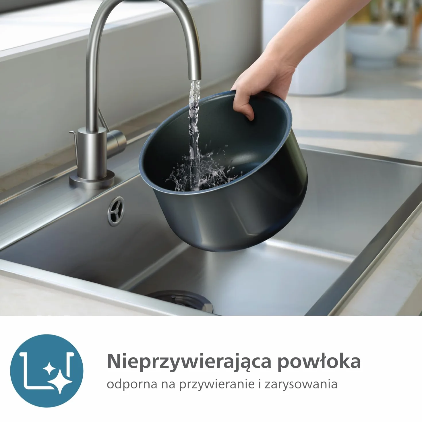 Philips Urządzenie do gotowania ryżu seria 3000 0,85 l 8 menu 4-warstwowy garnek nieprzywierający HD3093/80