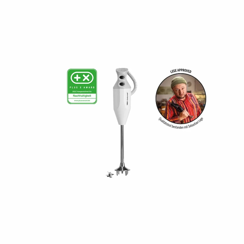 ESGE Zauberstab P 350 Profi, blender ręczny biały wraz z nożem wielofunkcyjnym, do 22 000 obr./min, 90880, biały/szary