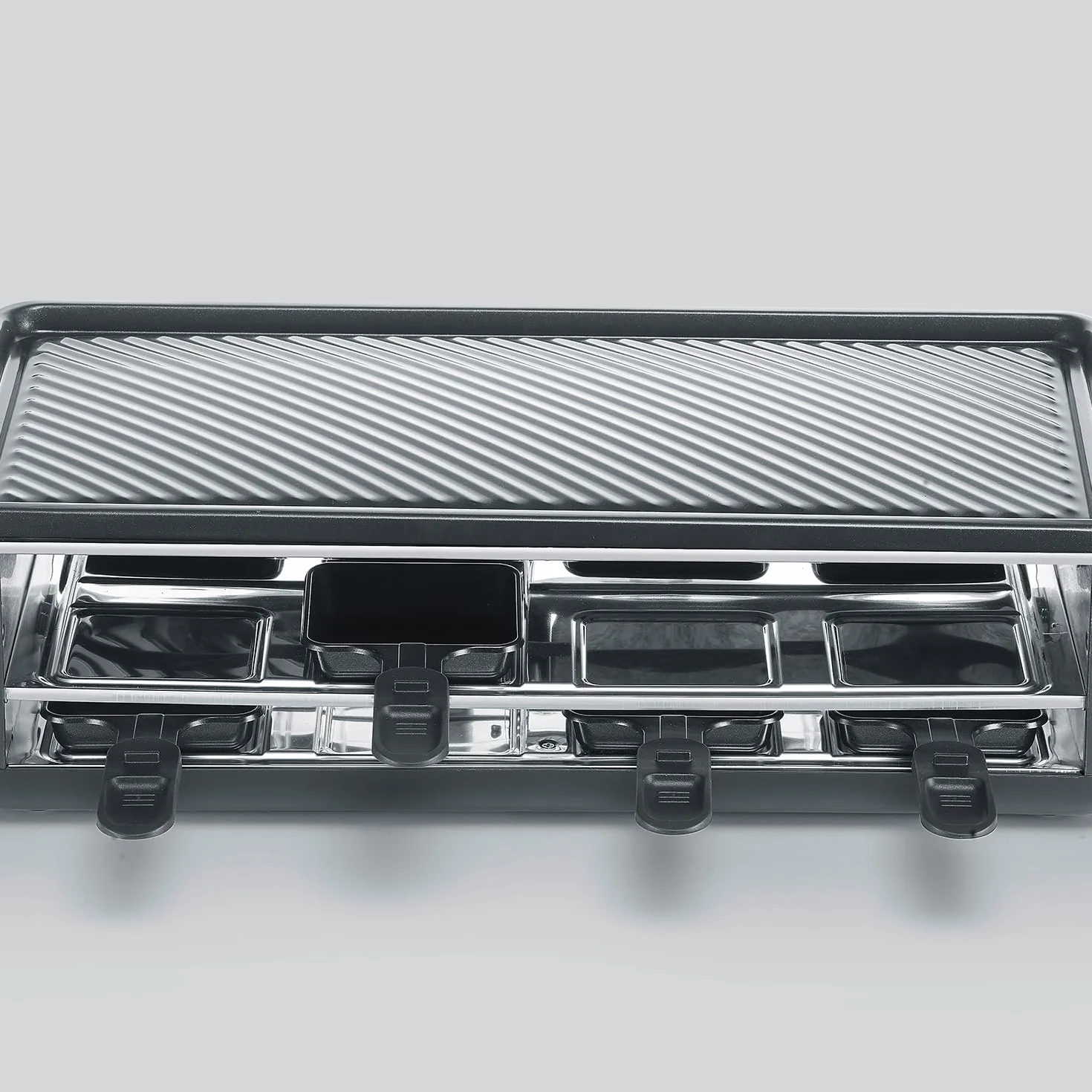 SEVERIN Raclette Grill 1300 W z 8 patelniami, powłoka nieprzywierająca, czarny RG 2365