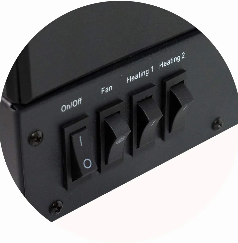 CHEMIN'ARTE Elektryczny kominek z efektem płomieni + ogrzewanie 2000 W – diody LED – zaprojektowany we Francji – 45 x 23 x 24 cm – 2 lata gwarancji