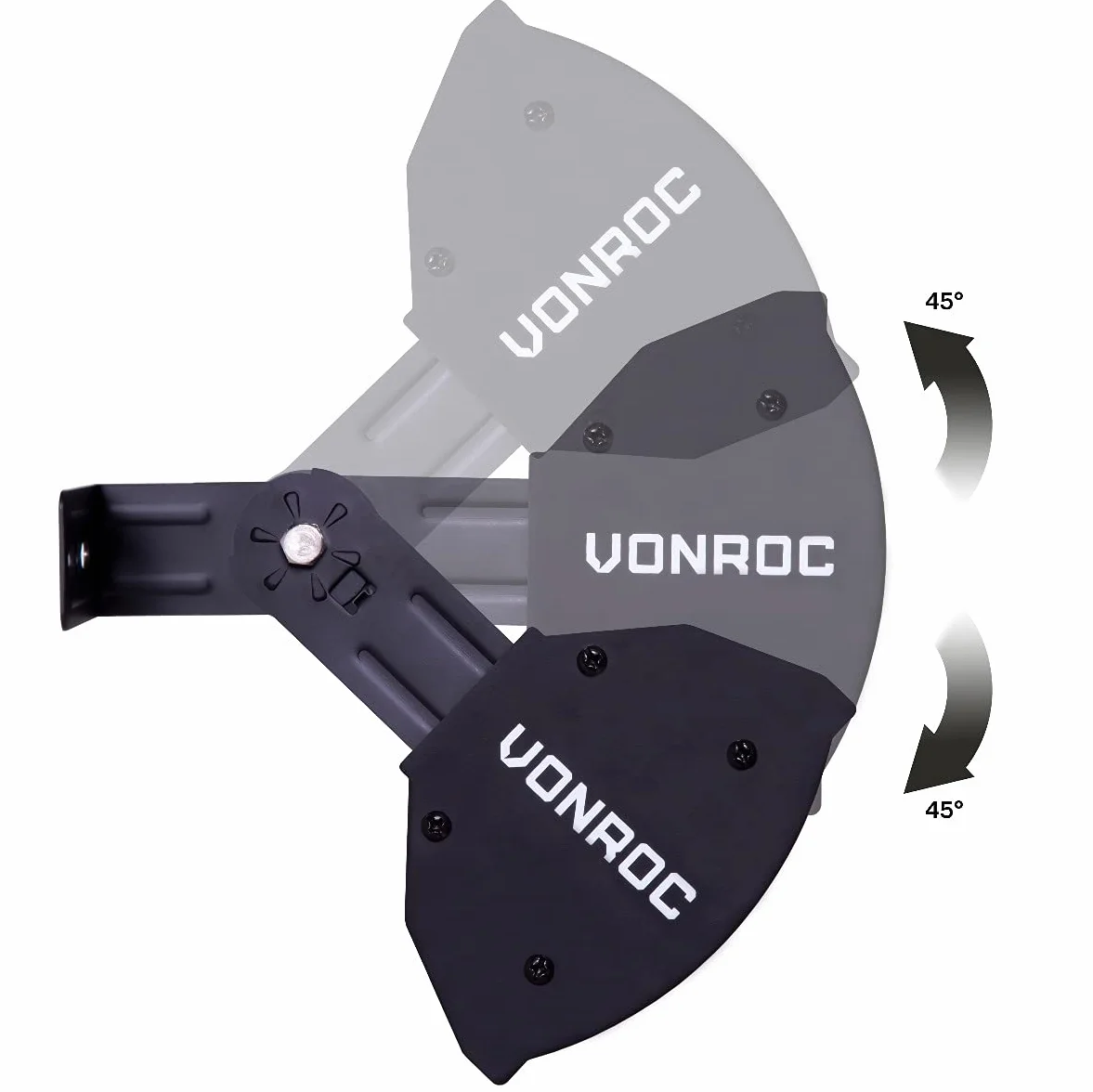 VONROC Elektryczny promiennik podczerwieni na taras [2000 W] – promiennik tarasowy [lampa Lowglare] zapewnia szybkie ciepło | ogrzewanie tarasowe na zewnątrz [IP65] (czarny, 2000 W)