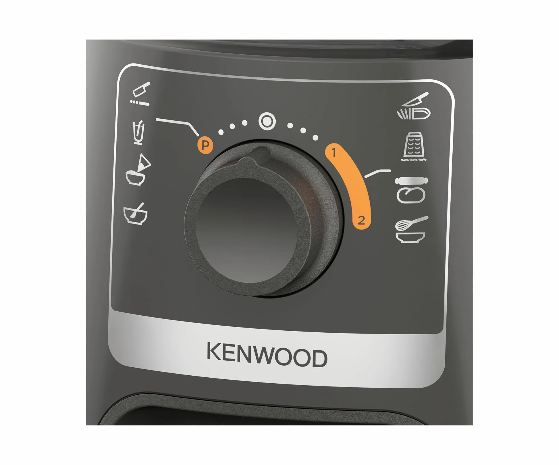 Kenwood Multipro Compact FDP31.020GY model 2023, robot rozdrabniacz kuchenny z 2 prędkościami przetwarzania + puls, miska 2,1 l, elektryczna maszynka do warzyw do tarczenia, ruszt i ugniatanie, 800w