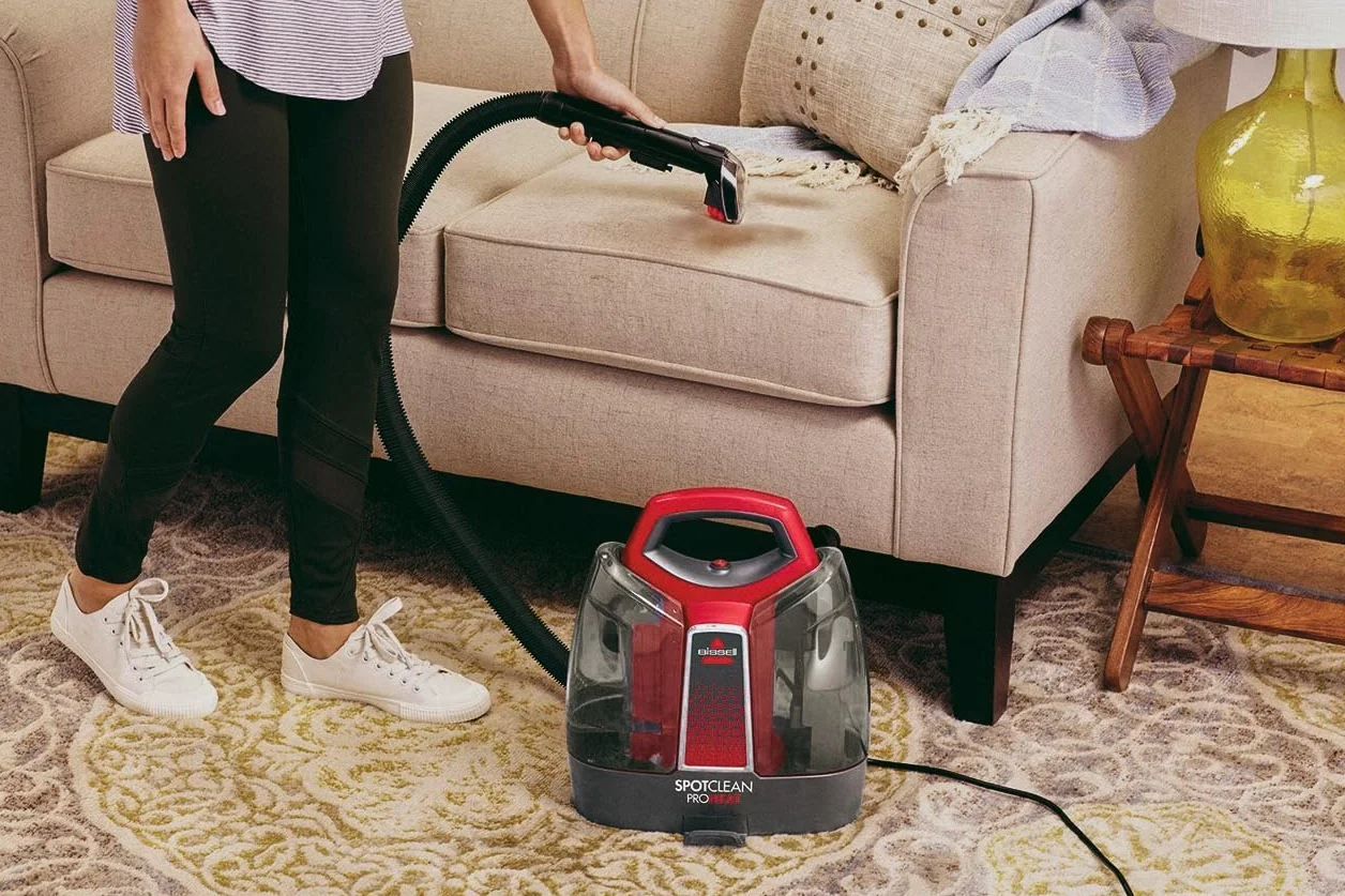 BISSELL SpotClean ProHeat, Odkurzacz Piorący do Tapicerki, Odkurzacz Wodny z Technologią HeatWave, Odkurzacz do Prania Dywanów, Tapicerki, Samochodów, Kanapy i Innych, Mocny Silnik 330W, 36988