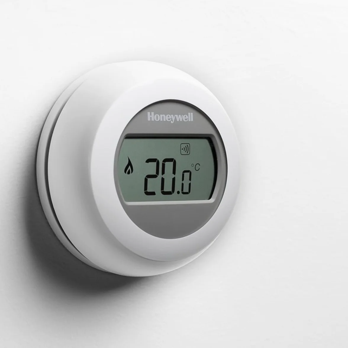 Honeywell Home T87RF2059 Radiowy Termostat Do Pokoju Kompatybilny z Amazon AleXa, 3 V, Biały