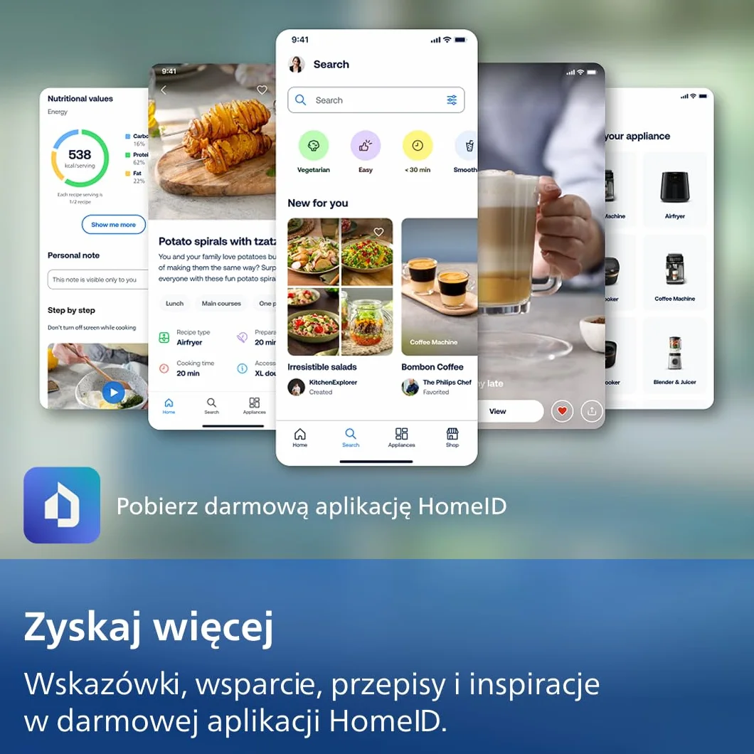 Philips Airfryer Dual Basket Serii 3000 Frytownica 9L 2 Kosze RapidAir Plus Biała NA353/10