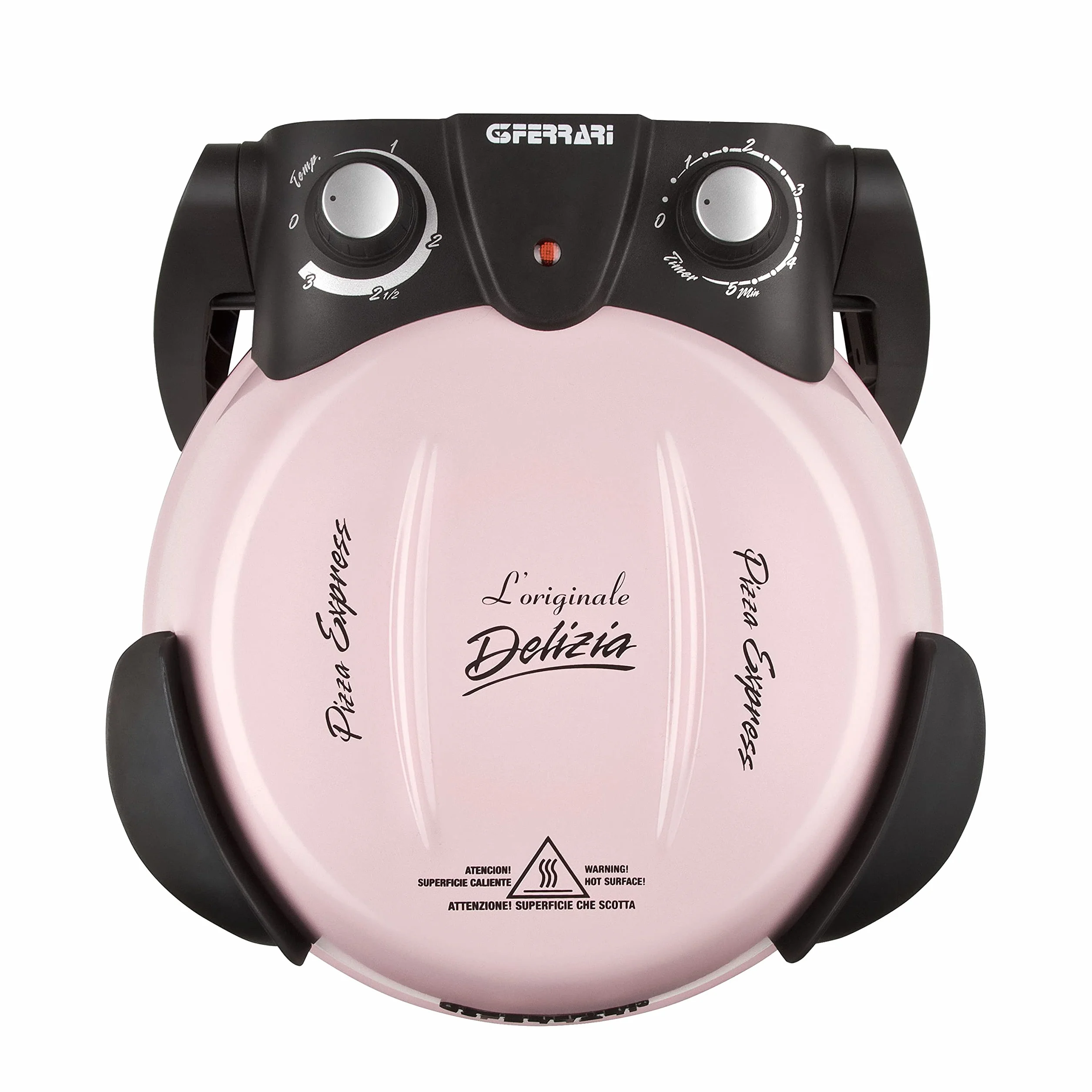 G3Ferrari Elektryczny piec do pizzy Delizia G1000616 Icy Pink 400 stopni ogniotrwałym kamieniem naturalnym 3 minuty