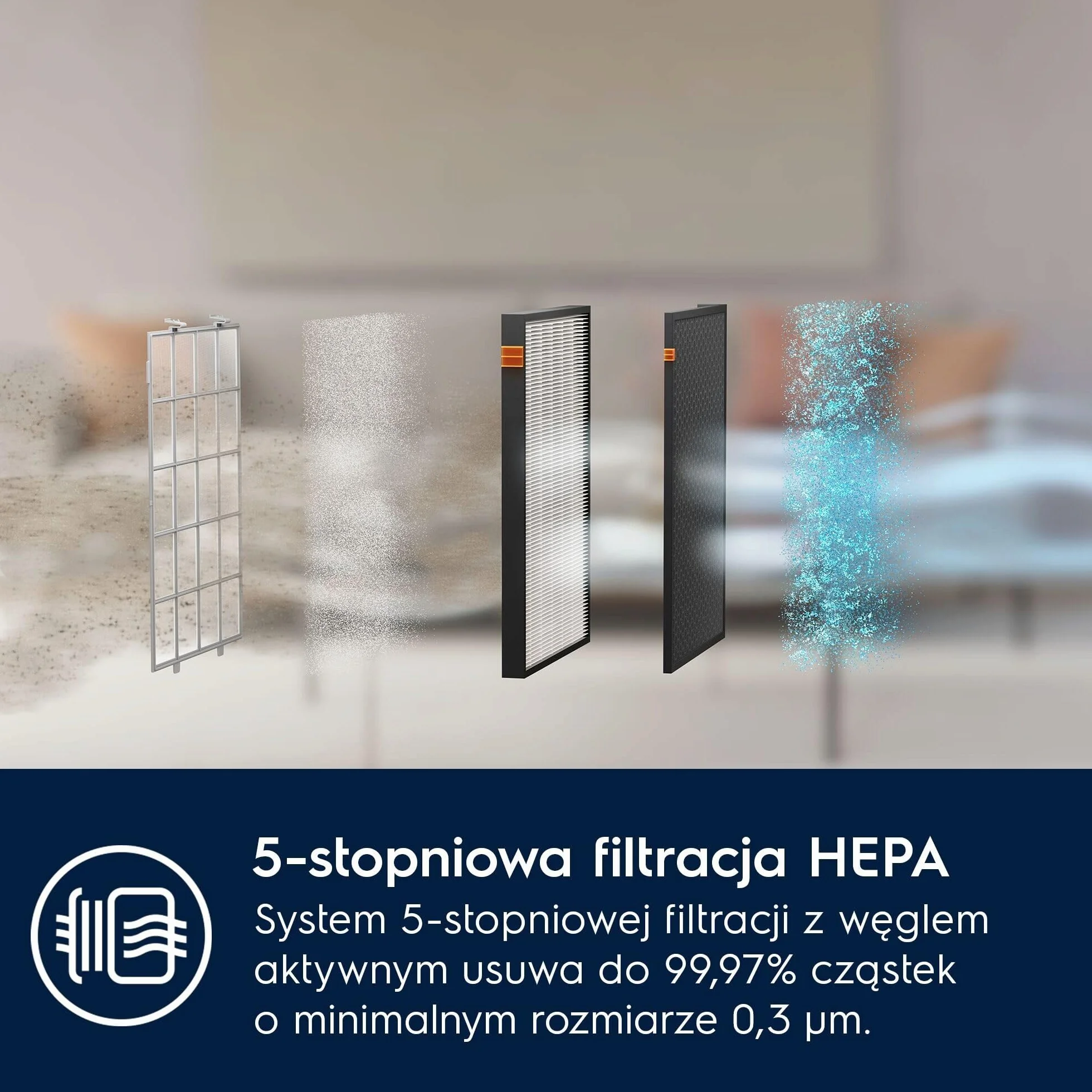 Electrolux EPU72771DG Pure Multi 700 oczyszczacz powietrza 2 w 1 z wentylatorem, podłączony, 5-stopniowy filtr, ciemnoszary