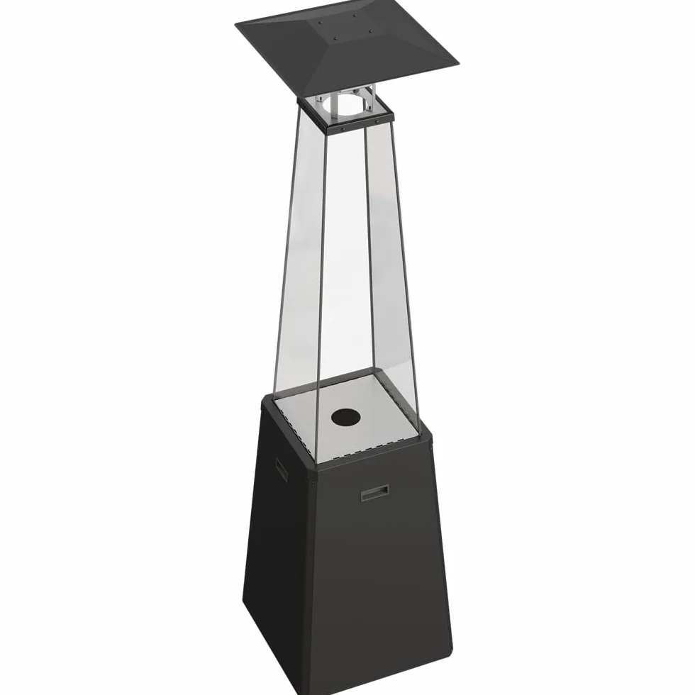 KRATKI Promiennik gazowy Umbrella BS stal czarny 12 kW zestaw